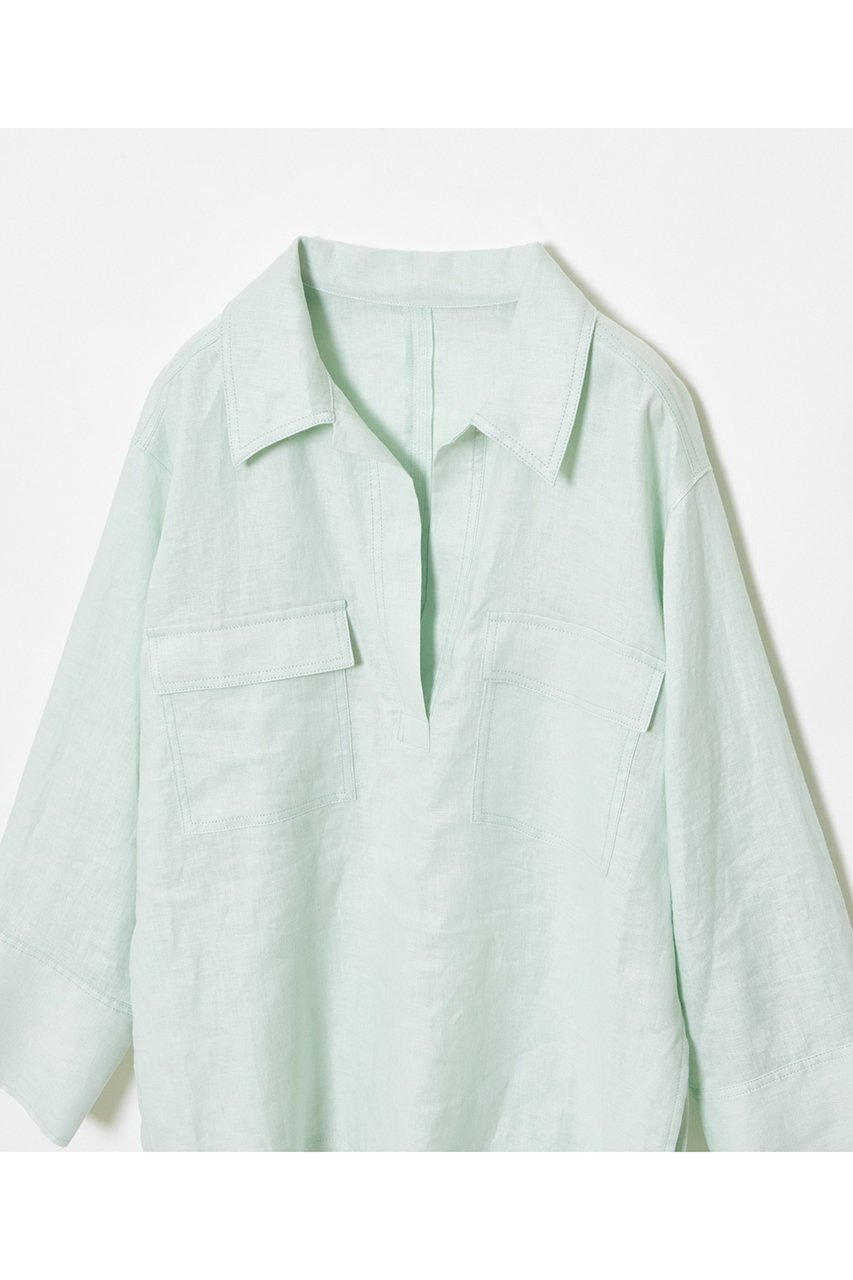 【アルアバイル/allureville】のリネンプルオーバーシャツ 人気、トレンドファッション・服の通販 founy(ファニー) 　ファッション　Fashion　レディースファッション　Fashion for Women　トップス・カットソー　Cut & Sew Tops　シャツ・ブラウス・オフィスカジュアル　Elegant Blouses & Button-Ups　カジュアルプルオーバー・ニットトップス　Pullovers & Knit Tops / Casual Pullovers　スリーブ　Sleeve, Long Sleeve / Short Sleeve　リネン　Linen, Linen Fabric　ロング　Long, Long-Length　再入荷　Restock / Back in Stock　夏　Summer　春　Spring　S/S・春夏　SS, Spring/Summer, Warm Season　other-3|ID: prp329100004369562 ipo3291000000032705515