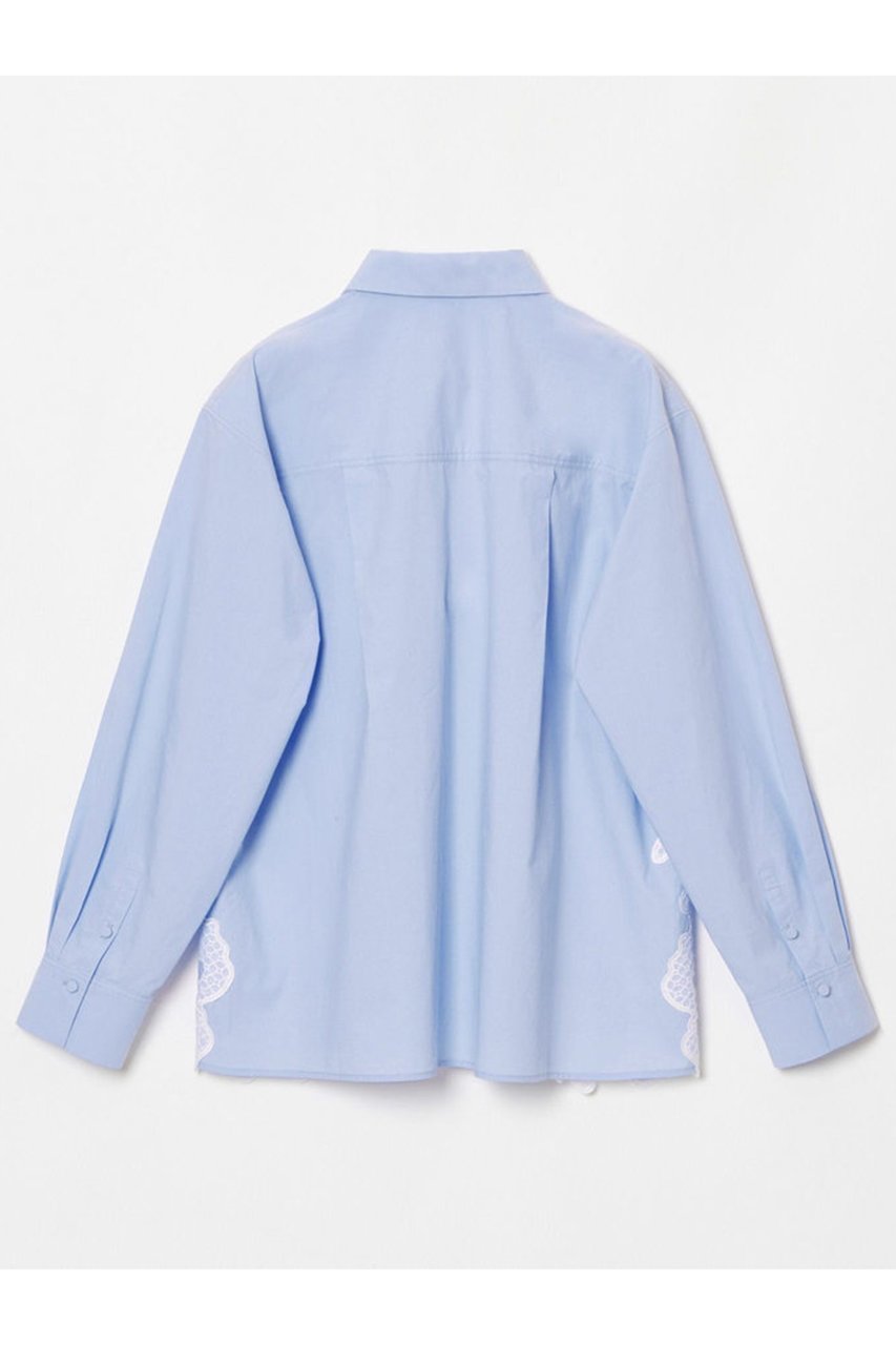【アルアバイル/allureville】のサイドエンブロイダリーシャツブラウス 人気、トレンドファッション・服の通販 founy(ファニー) 　ファッション　Fashion　レディースファッション　WOMEN　トップス・カットソー　Tops/Tshirt　シャツ/ブラウス　Shirts/Blouses　おすすめ　Recommend　スカラップ　Scalloped　ストレート　Straight　スリーブ　Sleeve　トレンド　Trend　ハーフ　Half　ボトム　Bottom　マニッシュ　Mannish　メッシュ　Mesh　モダン　Modern　レース　Race　ロング　Long　other-2|ID: prp329100004369563 ipo3291000000031337895