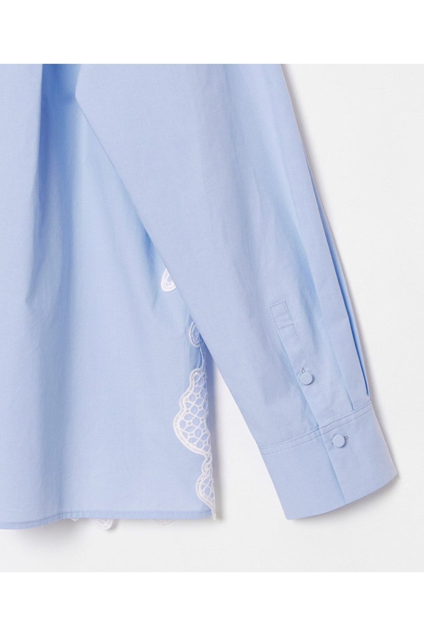 【アルアバイル/allureville】のサイドエンブロイダリーシャツブラウス 人気、トレンドファッション・服の通販 founy(ファニー) 　ファッション　Fashion　レディースファッション　WOMEN　トップス・カットソー　Tops/Tshirt　シャツ/ブラウス　Shirts/Blouses　おすすめ　Recommend　スカラップ　Scalloped　ストレート　Straight　スリーブ　Sleeve　トレンド　Trend　ハーフ　Half　ボトム　Bottom　マニッシュ　Mannish　メッシュ　Mesh　モダン　Modern　レース　Race　ロング　Long　other-5|ID: prp329100004369563 ipo3291000000031337898