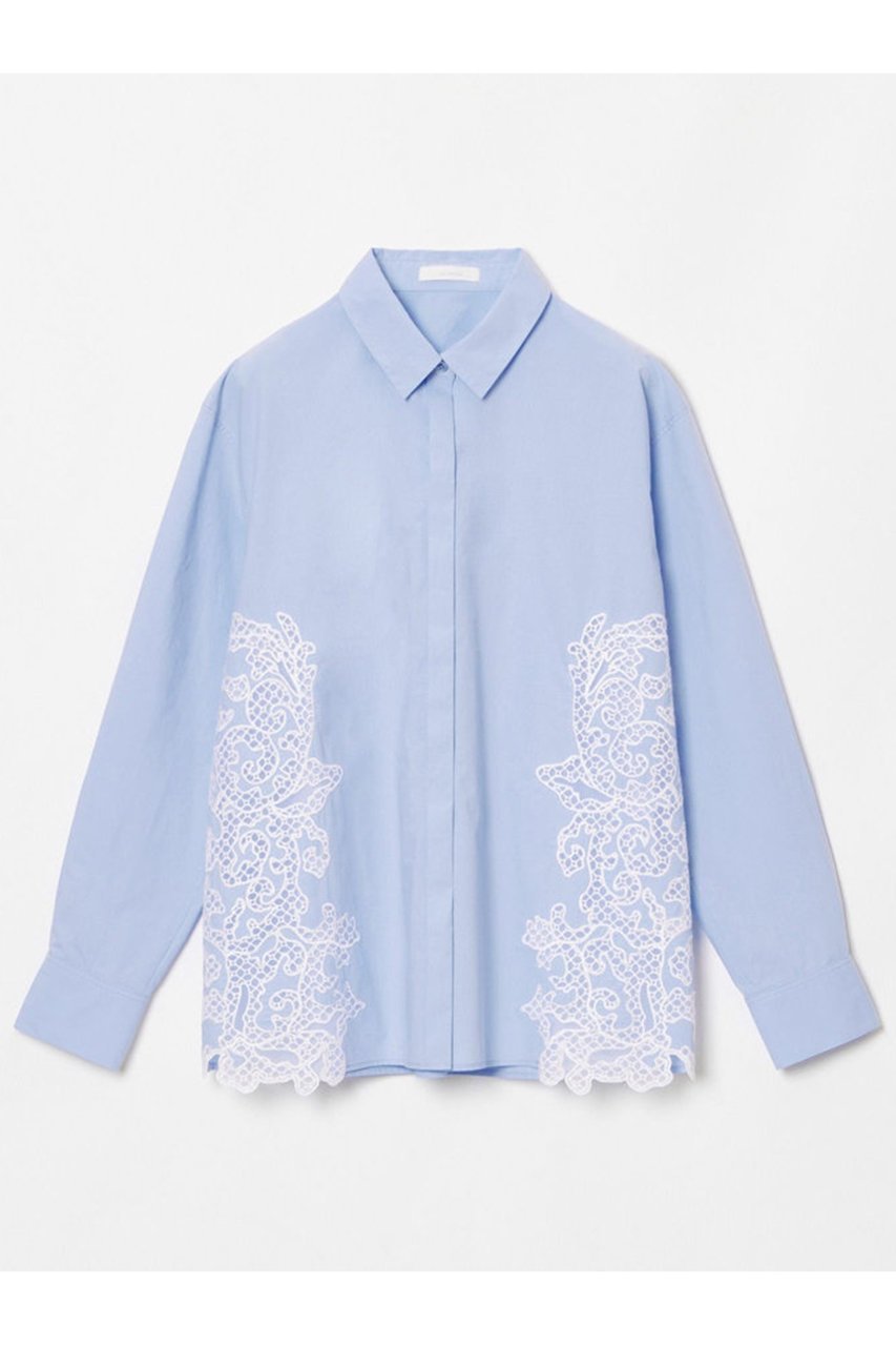 【アルアバイル/allureville】のサイドエンブロイダリーシャツブラウス 人気、トレンドファッション・服の通販 founy(ファニー) 　ファッション　Fashion　レディースファッション　Fashion for Women　トップス・カットソー　Cut & Sew Tops　シャツ・ブラウス・オフィスカジュアル　Elegant Blouses & Button-Ups　おすすめ　Recommended / Our Picks　スカラップ　Scallop, Scalloped Edge　ストレート　Straight, Straight Cut　スリーブ　Sleeve, Long Sleeve / Short Sleeve　トレンド　Trend, Trending Now　ハーフ　Half, Half-Length　ボトム　Bottoms, Lower Wear　マニッシュ　Mannish, Boyish　メッシュ　Mesh, Net Fabric　モダン　Modern, Contemporary　レース　Lace, Lace Fabric　ロング　Long, Long-Length　再入荷　Restock / Back in Stock　 other-1|ID: prp329100004369563 ipo3291000000035054310