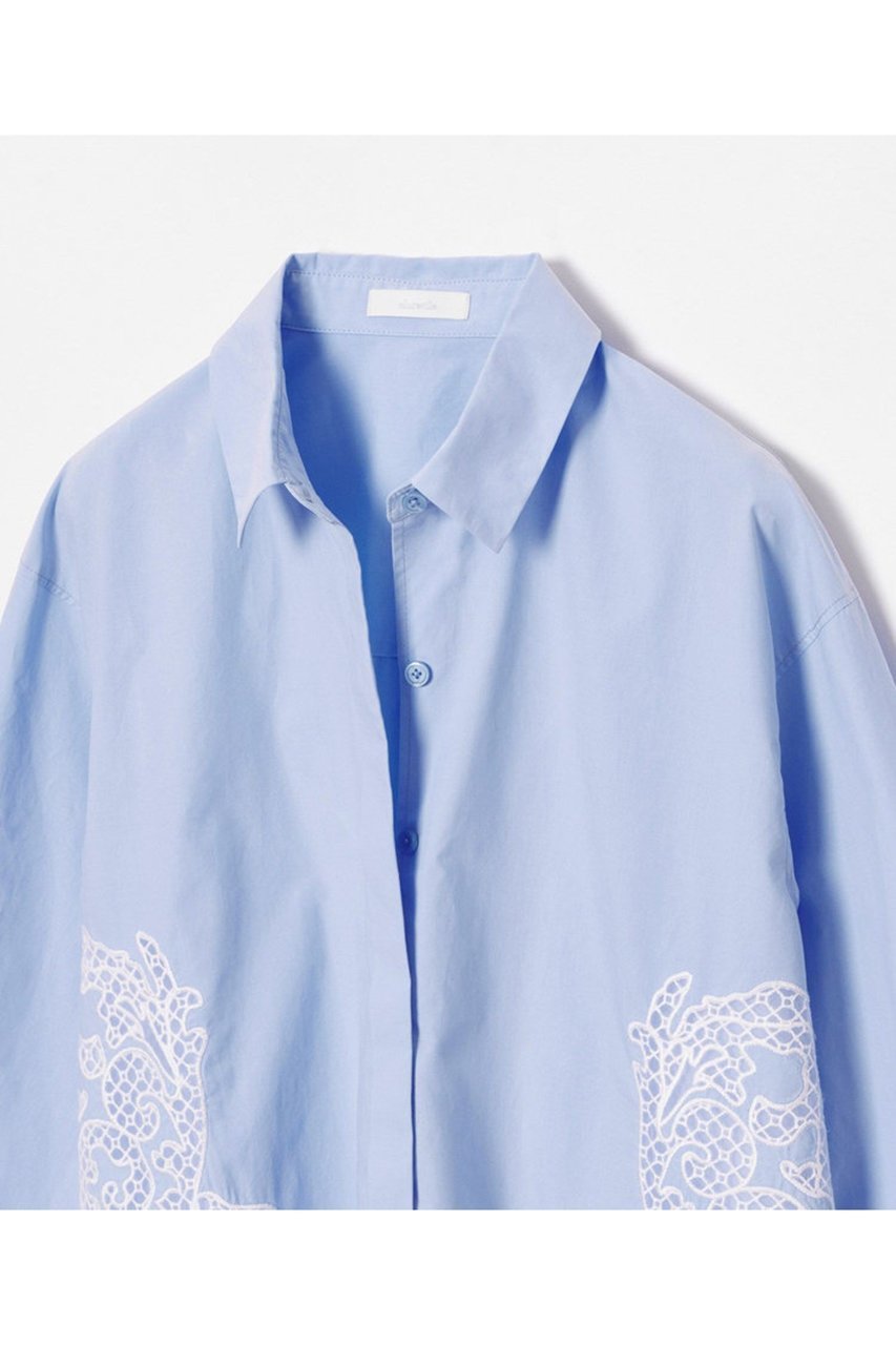 【アルアバイル/allureville】のサイドエンブロイダリーシャツブラウス 人気、トレンドファッション・服の通販 founy(ファニー) 　ファッション　Fashion　レディースファッション　Fashion for Women　トップス・カットソー　Cut & Sew Tops　シャツ・ブラウス・オフィスカジュアル　Elegant Blouses & Button-Ups　おすすめ　Recommended / Our Picks　スカラップ　Scallop, Scalloped Edge　ストレート　Straight, Straight Cut　スリーブ　Sleeve, Long Sleeve / Short Sleeve　トレンド　Trend, Trending Now　ハーフ　Half, Half-Length　ボトム　Bottoms, Lower Wear　マニッシュ　Mannish, Boyish　メッシュ　Mesh, Net Fabric　モダン　Modern, Contemporary　レース　Lace, Lace Fabric　ロング　Long, Long-Length　再入荷　Restock / Back in Stock　other-3|ID: prp329100004369563 ipo3291000000035054313