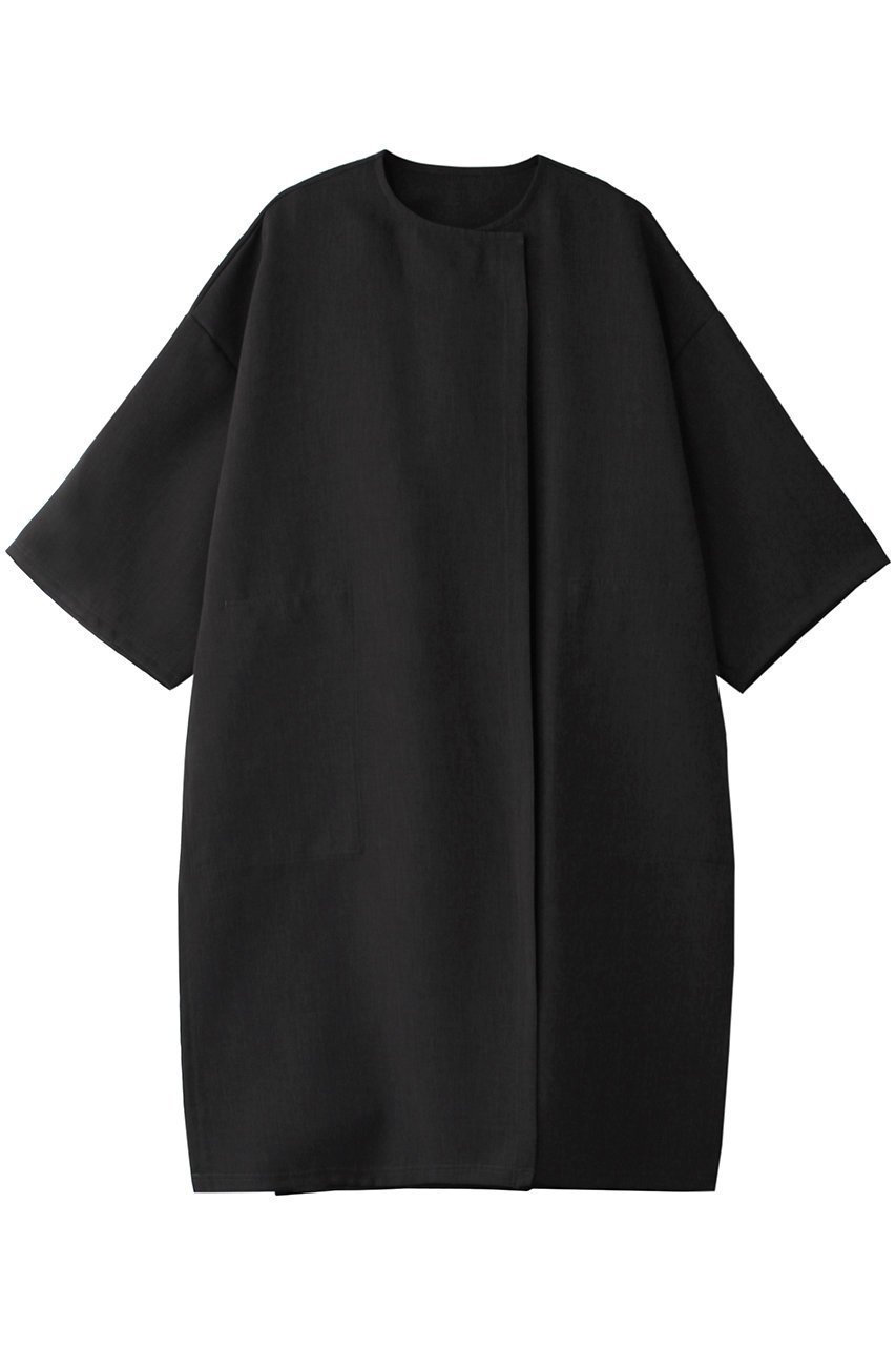 【ミズイロ インド/mizuiro ind】のno collar half slv CT コート インテリア・キッズ・メンズ・レディースファッション・服の通販 founy(ファニー) 　ファッション　Fashion　レディースファッション　Fashion for Women　アウター　Coat / Outerwear Collection　コート・ロングコート・ピーコート　Long Coats, Peacoats & More　スリット　Slit, Slit Detail　ロング　Long, Long-Length　ワイド　Wide, Wide Fit　c.gray|ID: prp329100004369565 ipo3291000000032932916
