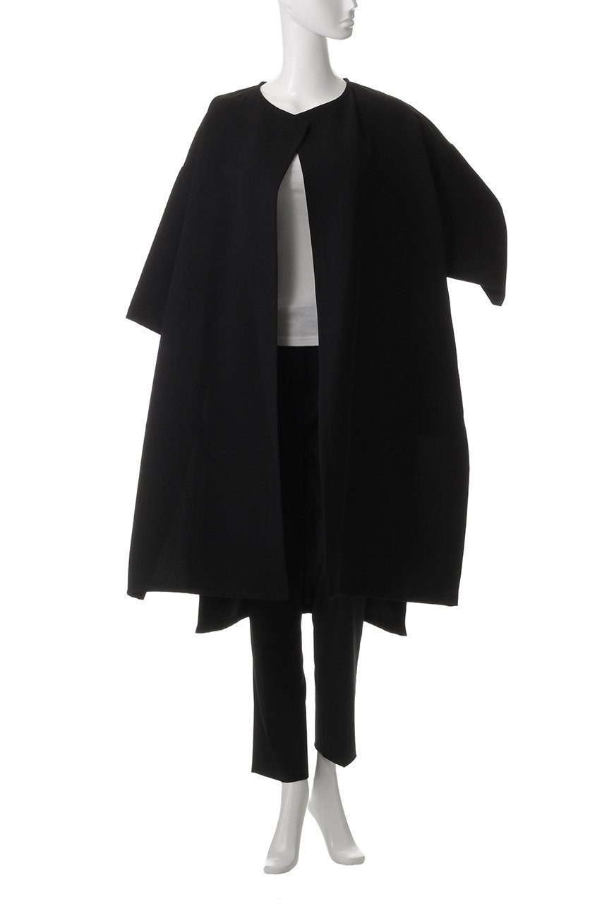 【ミズイロ インド/mizuiro ind】のno collar half slv CT コート 人気、トレンドファッション・服の通販 founy(ファニー) 　ファッション　Fashion　レディースファッション　Fashion for Women　アウター　Coat / Outerwear Collection　コート・ロングコート・ピーコート　Long Coats, Peacoats & More　スリット　Slit, Slit Detail　ロング　Long, Long-Length　ワイド　Wide, Wide Fit　other-2|ID: prp329100004369565 ipo3291000000032932930