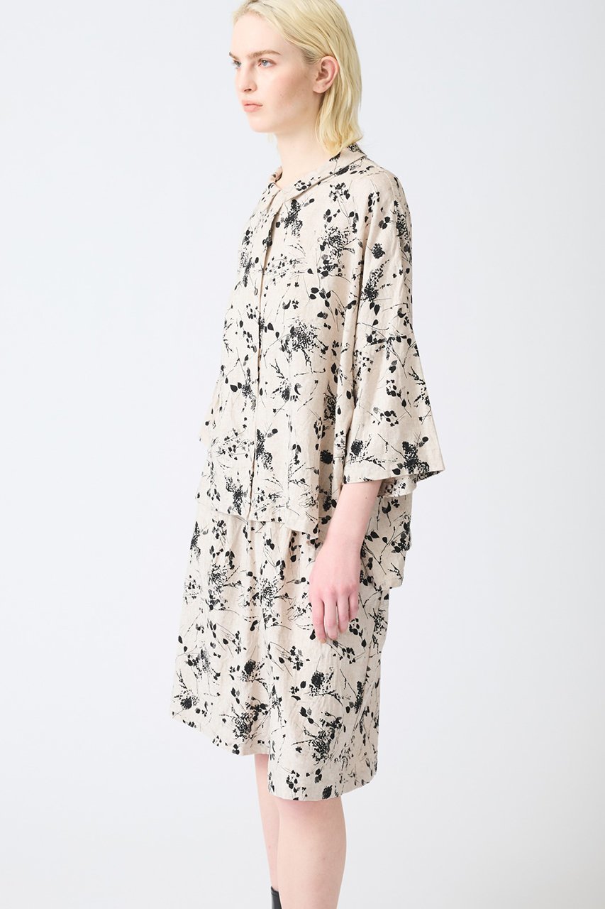 【ミズイロ インド/mizuiro ind】のrayon linen print short PT パンツ 人気、トレンドファッション・服の通販 founy(ファニー) 　ファッション　Fashion　レディースファッション　WOMEN　パンツ　Pants　ハーフ / ショートパンツ　Short Pants　おすすめ　Recommend　ショート　Short　ハーフ　Half　プリント　Print　モダン　Modern　モノトーン　Monotone　リネン　Linen　リラックス　Relax　ワイド　Wide　other-8|ID: prp329100004369566 ipo3291000000031337922