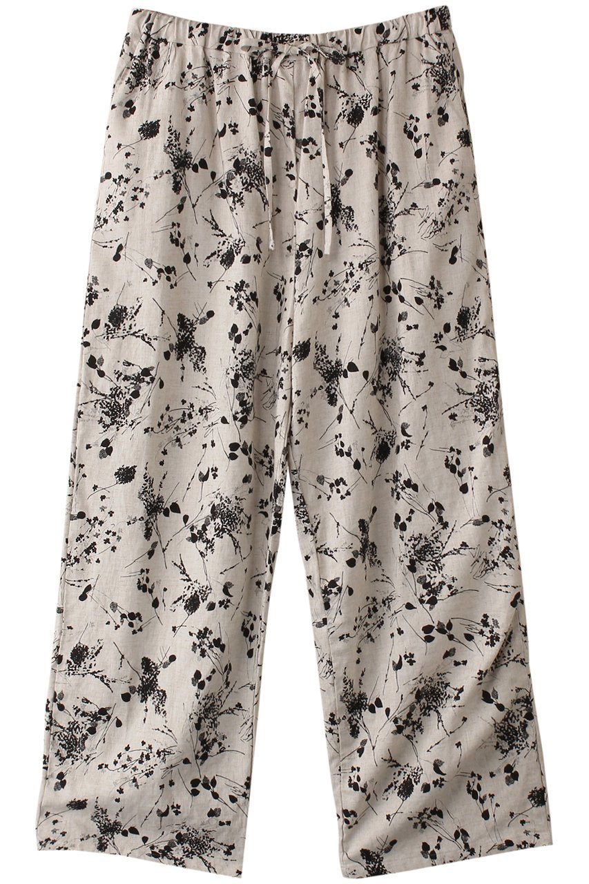 【ミズイロ インド/mizuiro ind】のrayon linen print easy PT パンツ インテリア・キッズ・メンズ・レディースファッション・服の通販 founy(ファニー) 　ファッション　Fashion　レディースファッション　Fashion for Women　パンツ　Pants & Trousers　シンプル　Simple, Minimal　プリント　Print, Printed Pattern　モダン　Modern, Contemporary　モノトーン　Monotone, Black and White　リネン　Linen, Linen Fabric　ワイド　Wide, Wide Fit　black|ID: prp329100004369567 ipo3291000000032926632