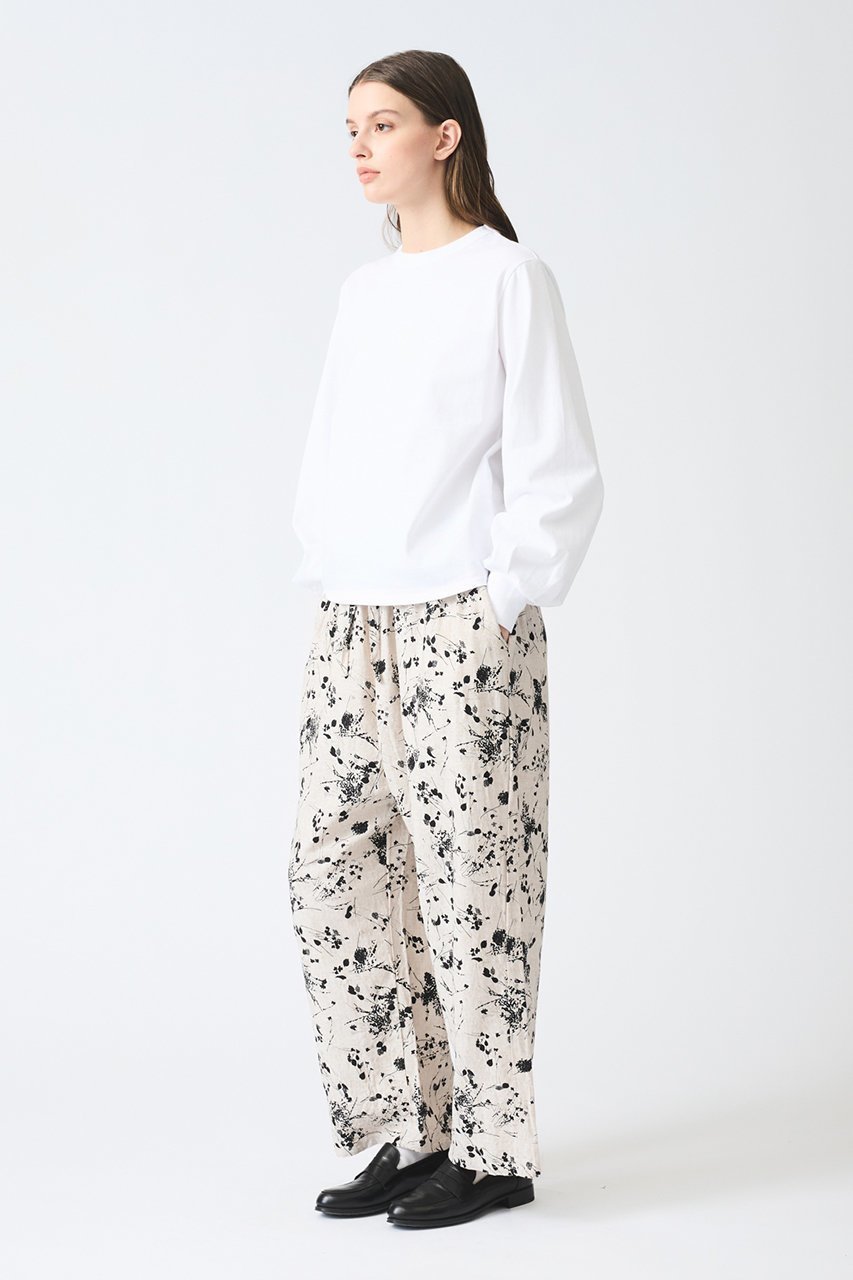 【ミズイロ インド/mizuiro ind】のrayon linen print easy PT パンツ 人気、トレンドファッション・服の通販 founy(ファニー) 　ファッション　Fashion　レディースファッション　Fashion for Women　パンツ　Pants & Trousers　シンプル　Simple, Minimal　プリント　Print, Printed Pattern　モダン　Modern, Contemporary　モノトーン　Monotone, Black and White　リネン　Linen, Linen Fabric　ワイド　Wide, Wide Fit　other-7|ID: prp329100004369567 ipo3291000000032926686