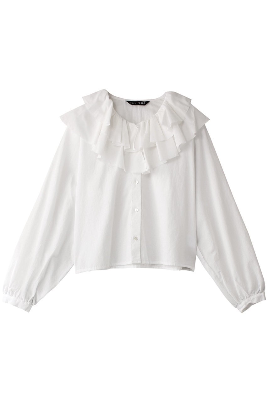 【ミズイロ インド/mizuiro ind】のdouble frill collars shirt シャツ 人気、トレンドファッション・服の通販 founy(ファニー) 　ファッション　Fashion　レディースファッション　WOMEN　トップス・カットソー　Tops/Tshirt　シャツ/ブラウス　Shirts/Blouses　2025年　2025　2025春夏・S/S　Ss,Spring/Summer,2025　おすすめ　Recommend　スリーブ　Sleeve　ダブル　Double　デニム　Denim　フリル　Frills　ロング　Long　台形　Trapezoid　夏　Summer　春　Spring　S/S・春夏　Ss・Spring/Summer　 other-1|ID: prp329100004369568 ipo3291000000030545010