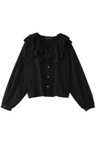 【ミズイロ インド/mizuiro ind】のdouble frill collars shirt シャツ black|ID:prp329100004369568