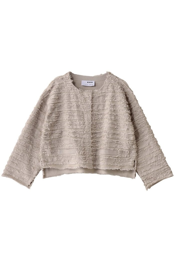【エリオポール/heliopole】の【THREE DOTS】フリンジジャケット インテリア・キッズ・メンズ・レディースファッション・服の通販 founy(ファニー) https://founy.com/ ファッション Fashion レディースファッション Fashion for Women アウター Coat / Outerwear Collection レディースジャケット・軽アウター Jackets ショート Short, Short Length ジャケット Jacket, Outerwear パーティ Party, Party Style フリンジ Fringe, Tassel ボーダー Border, Stripe |ID: prp329100004369576 ipo3291000000032912337