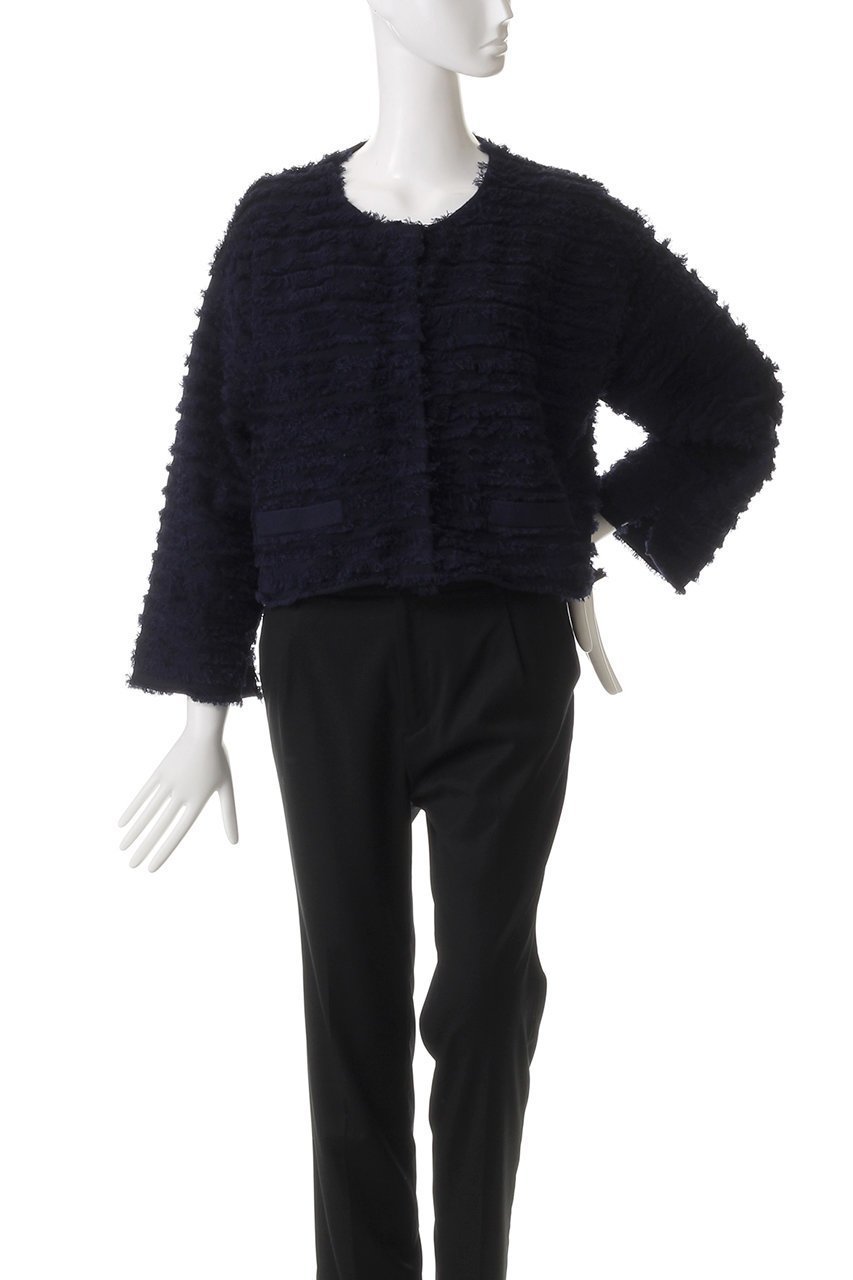【エリオポール/heliopole】の【THREE DOTS】フリンジジャケット 人気、トレンドファッション・服の通販 founy(ファニー) 　ファッション　Fashion　レディースファッション　Fashion for Women　アウター　Coat / Outerwear Collection　レディースジャケット・軽アウター　Jackets　ショート　Short, Short Length　ジャケット　Jacket, Outerwear　パーティ　Party, Party Style　フリンジ　Fringe, Tassel　ボーダー　Border, Stripe　other-2|ID: prp329100004369576 ipo3291000000032912354