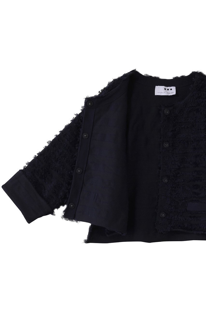 【エリオポール/heliopole】の【THREE DOTS】フリンジジャケット 人気、トレンドファッション・服の通販 founy(ファニー) 　ファッション　Fashion　レディースファッション　Fashion for Women　アウター　Coat / Outerwear Collection　レディースジャケット・軽アウター　Jackets　ショート　Short, Short Length　ジャケット　Jacket, Outerwear　パーティ　Party, Party Style　フリンジ　Fringe, Tassel　ボーダー　Border, Stripe　other-6|ID: prp329100004369576 ipo3291000000032912374