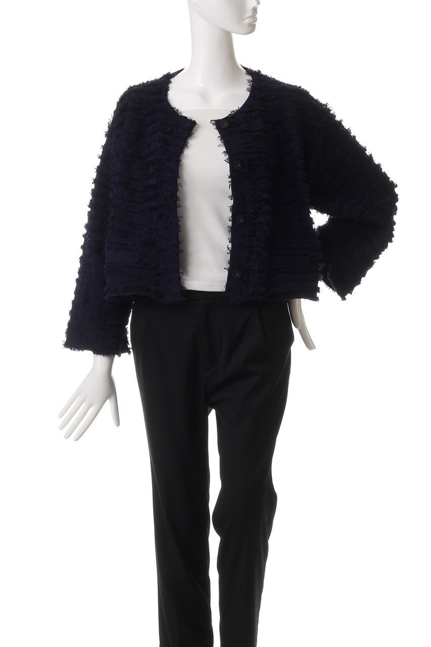 【エリオポール/heliopole】の【THREE DOTS】フリンジジャケット 人気、トレンドファッション・服の通販 founy(ファニー) 　ファッション　Fashion　レディースファッション　Fashion for Women　アウター　Coat / Outerwear Collection　レディースジャケット・軽アウター　Jackets　ショート　Short, Short Length　ジャケット　Jacket, Outerwear　パーティ　Party, Party Style　フリンジ　Fringe, Tassel　ボーダー　Border, Stripe　other-7|ID: prp329100004369576 ipo3291000000032912380