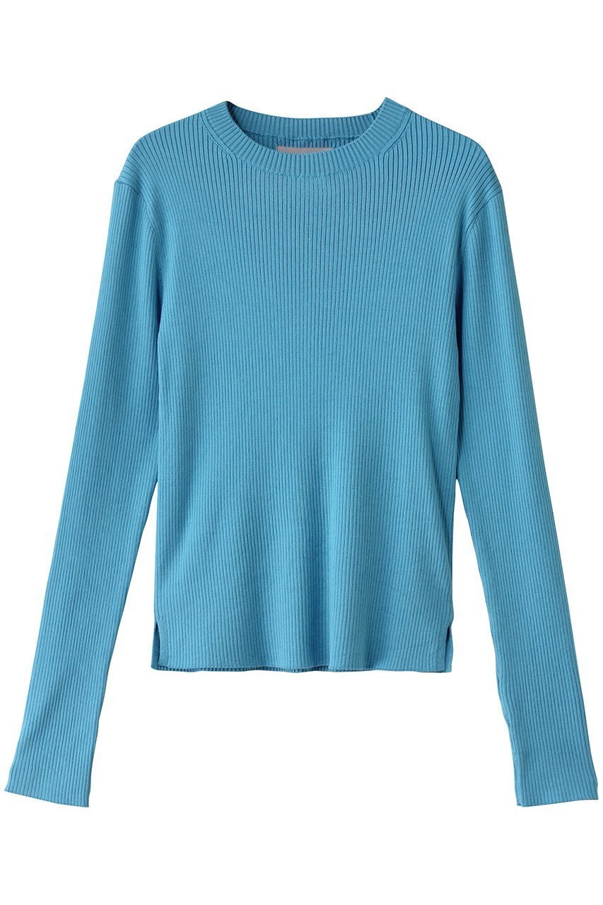 【ヒューエルミュージアム/hueLe Museum】の【hLM】ウォシャブルシルクニットプルオーバー インテリア・キッズ・メンズ・レディースファッション・服の通販 founy(ファニー) 　ファッション　Fashion　レディースファッション　Fashion for Women　トップス・カットソー　Cut & Sew Tops　ニット　Knit Tops & Sweaters　カジュアルプルオーバー・ニットトップス　Pullovers & Knit Tops / Casual Pullovers　なめらか　Smooth, Silky Texture　コーティング　Coating, Coated Finish　シルク　Silk, 100% Silk　シンプル　Simple, Minimal　ブルー|ID: prp329100004369577 ipo3291000000035889566