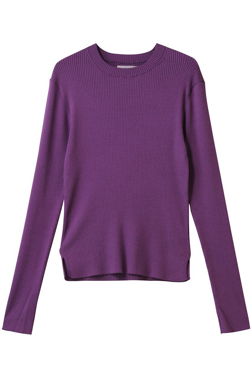 【ヒューエルミュージアム/hueLe Museum】の【hLM】ウォシャブルシルクニットプルオーバー インテリア・キッズ・メンズ・レディースファッション・服の通販 founy(ファニー) 　ファッション　Fashion　レディースファッション　Fashion for Women　トップス・カットソー　Cut & Sew Tops　ニット　Knit Tops & Sweaters　カジュアルプルオーバー・ニットトップス　Pullovers & Knit Tops / Casual Pullovers　なめらか　Smooth, Silky Texture　コーティング　Coating, Coated Finish　シルク　Silk, 100% Silk　シンプル　Simple, Minimal　パープル|ID: prp329100004369577 ipo3291000000035889567