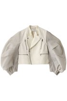 【ヒューエルミュージアム/hueLe Museum】の【STUMBLY】Sheer Sleeve Riders Jacket ホワイト|ID: prp329100004369580 ipo3291000000032917875