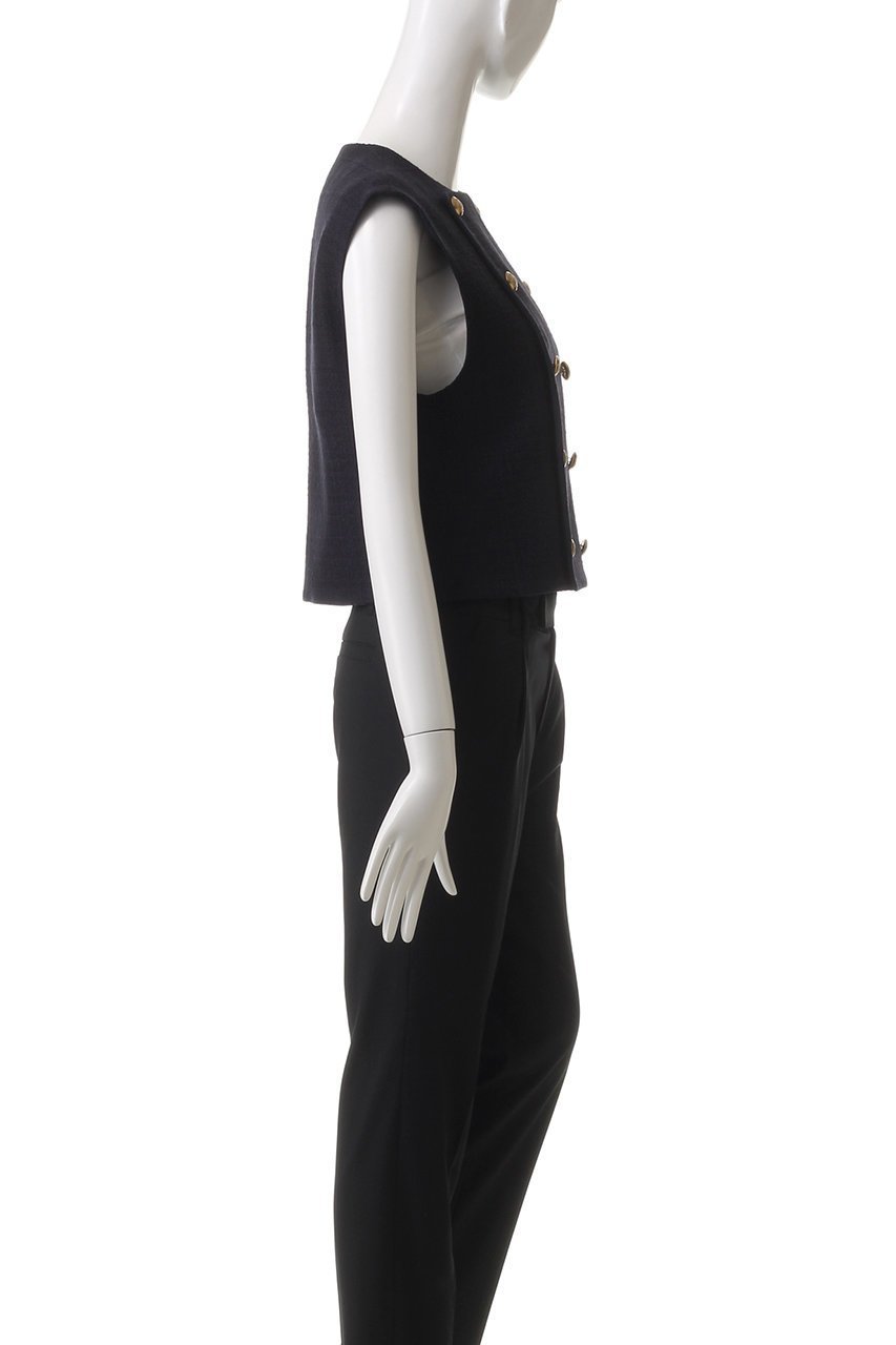 【ヒューエルミュージアム/hueLe Museum】の【STUMBLY】New Silhouette Gilet Blouse 人気、トレンドファッション・服の通販 founy(ファニー) 　ファッション　Fashion　レディースファッション　WOMEN　アウター　Coat Outerwear　トップス・カットソー　Tops/Tshirt　キャミソール / ノースリーブ　No Sleeves　シャツ/ブラウス　Shirts/Blouses　ベスト/ジレ　Gilets/Vests　エレガント 上品　Elegant　クラシカル　Classical　ツイード　Tweed　ノースリーブ　No Sleeve　パーティ　Party　メタル　Metal　夏　Summer　春　Spring　S/S・春夏　Ss・Spring/Summer　other-3|ID: prp329100004369582 ipo3291000000031338020
