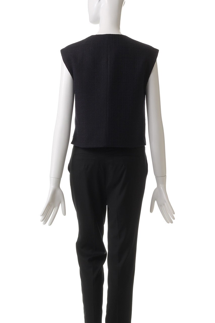 【ヒューエルミュージアム/hueLe Museum】の【STUMBLY】New Silhouette Gilet Blouse 人気、トレンドファッション・服の通販 founy(ファニー) 　ファッション　Fashion　レディースファッション　Fashion for Women　アウター　Coat / Outerwear Collection　トップス・カットソー　Cut & Sew Tops　キャミソール&ノースリーブ　Camisoles & Sleeveless Tops　シャツ・ブラウス・オフィスカジュアル　Elegant Blouses & Button-Ups　ベスト&ジレ / 重ね着スタイル　Vests & Gilets　エレガント 上品　Elegant　クラシカル　Classical, Vintage-Inspired　ツイード　Twill, Twill Weave　ノースリーブ　Sleeveless, No-Sleeve　パーティ　Party, Party Style　メタル　Metal, Metal Parts　夏　Summer　春　Spring　S/S・春夏　SS, Spring/Summer, Warm Season　other-4|ID: prp329100004369582 ipo3291000000032875519
