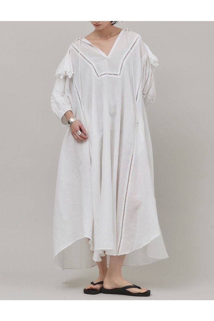 【カレンソロジー/Curensology】のハンドスモッキングワンピース インテリア・キッズ・メンズ・レディースファッション・服の通販 founy(ファニー) https://founy.com/ ファッション Fashion レディースファッション WOMEN ワンピース Dress チュニック Tunic インド India チュニック Tunic リネン Linen ロング Long ワイド Wide 再入荷 Restock/Back In Stock/Re Arrival |ID: prp329100004369586 ipo3291000000030545072