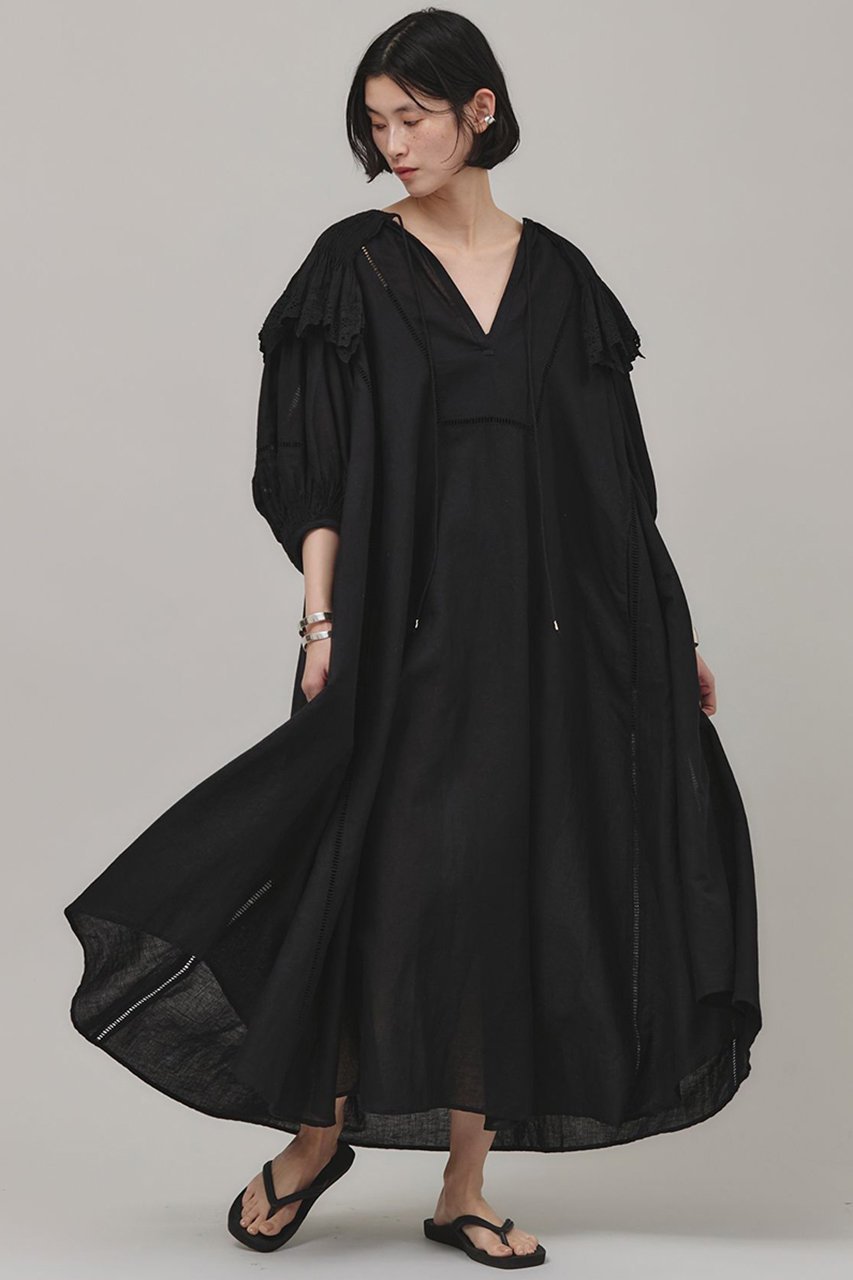 【カレンソロジー/Curensology】のハンドスモッキングワンピース 人気、トレンドファッション・服の通販 founy(ファニー) 　ファッション　Fashion　レディースファッション　Ladies' Fashion Online　ワンピース　Dress　チュニック　Tunic　インド　India　チュニック　Tunic　リネン　Linen　ロング　Long　ワイド　Wide　再入荷　Restock/Back In Stock/Re Arrival　other-3|ID: prp329100004369586 ipo3291000000032613705