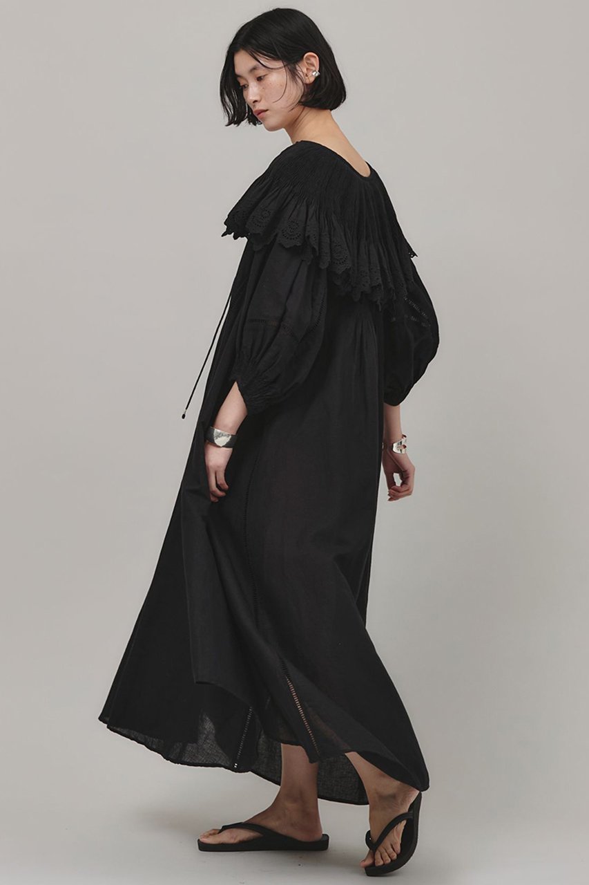【カレンソロジー/Curensology】のハンドスモッキングワンピース 人気、トレンドファッション・服の通販 founy(ファニー) 　ファッション　Fashion　レディースファッション　Ladies' Fashion Online　ワンピース　Dress　チュニック　Tunic　インド　India　チュニック　Tunic　リネン　Linen　ロング　Long　ワイド　Wide　再入荷　Restock/Back In Stock/Re Arrival　other-4|ID: prp329100004369586 ipo3291000000032613706