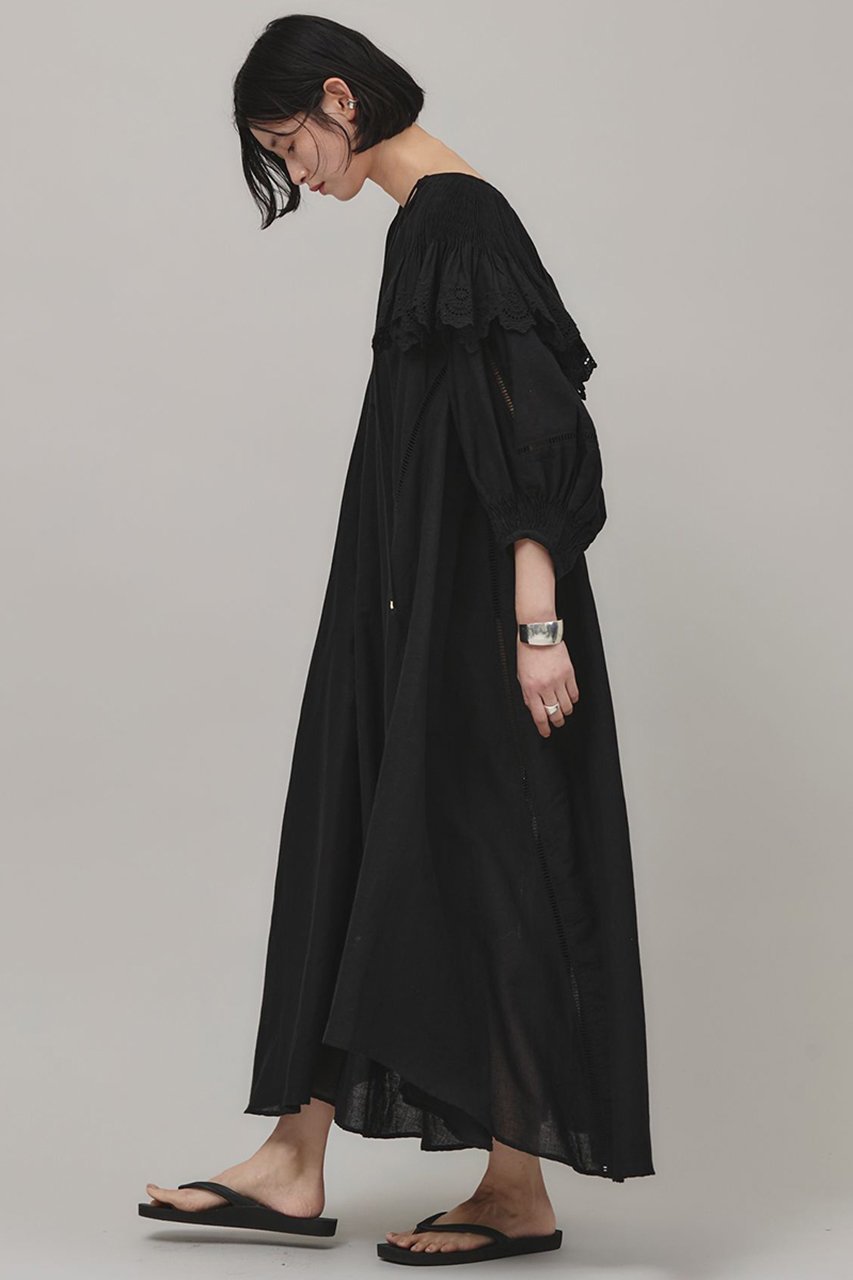 【カレンソロジー/Curensology】のハンドスモッキングワンピース 人気、トレンドファッション・服の通販 founy(ファニー) 　ファッション　Fashion　レディースファッション　Ladies' Fashion Online　ワンピース　Dress　チュニック　Tunic　インド　India　チュニック　Tunic　リネン　Linen　ロング　Long　ワイド　Wide　再入荷　Restock/Back In Stock/Re Arrival　other-5|ID: prp329100004369586 ipo3291000000032613707