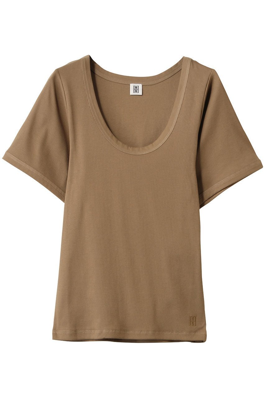 【バイ マレーネ ビルガー/BY MALENE BIRGER】のLUNAI クラシックTシャツ インテリア・キッズ・メンズ・レディースファッション・服の通販 founy(ファニー) 　ファッション　Fashion　レディースファッション　Fashion for Women　トップス・カットソー　Cut & Sew Tops　シャツ・ブラウス・オフィスカジュアル　Elegant Blouses & Button-Ups　ロングTシャツ・Tシャツ　Longline T-Shirts & Tees　カットソー・ベーシックTシャツ　Cut-and-Sewn Tops / Stretch Tees & Basics　クラシック　Classic, Timeless Style　ショート　Short, Short Length　シンプル　Simple, Minimal　スリーブ　Sleeve, Long Sleeve / Short Sleeve　フィット　Fit, Slim Fit　定番　Standard, Basic Item　ライトブラウン|ID: prp329100004369596 ipo3291000000032790067