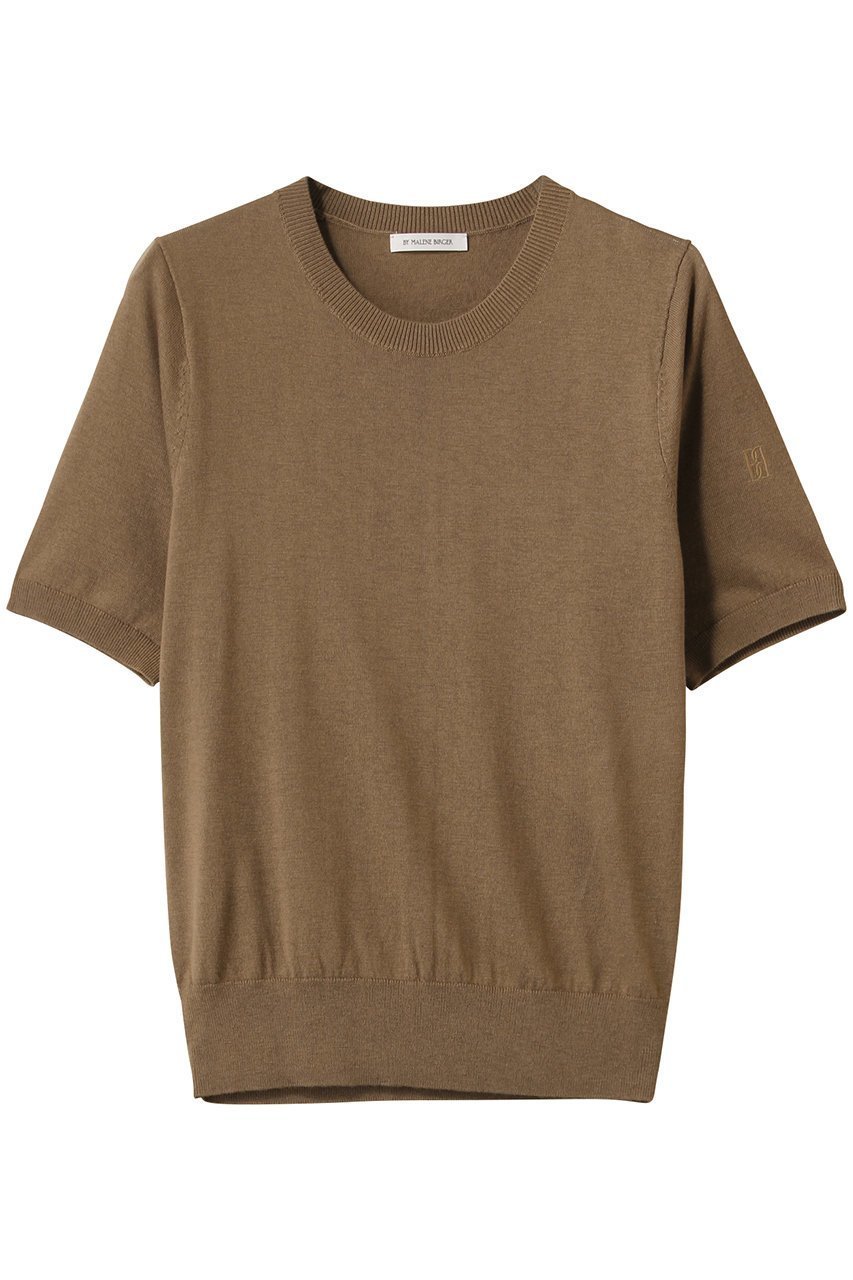 【バイ マレーネ ビルガー/BY MALENE BIRGER】のLELLE クルーネックプルオーバー インテリア・キッズ・メンズ・レディースファッション・服の通販 founy(ファニー) 　ファッション　Fashion　レディースファッション　Fashion for Women　トップス・カットソー　Cut & Sew Tops　ニット　Knit Tops & Sweaters　カジュアルプルオーバー・ニットトップス　Pullovers & Knit Tops / Casual Pullovers　なめらか　Smooth, Silky Texture　インナー　Innerwear　シアー　Sheer, See-Through　ボトム　Bottoms, Lower Wear　ライトブラウン|ID: prp329100004369600 ipo3291000000032951412