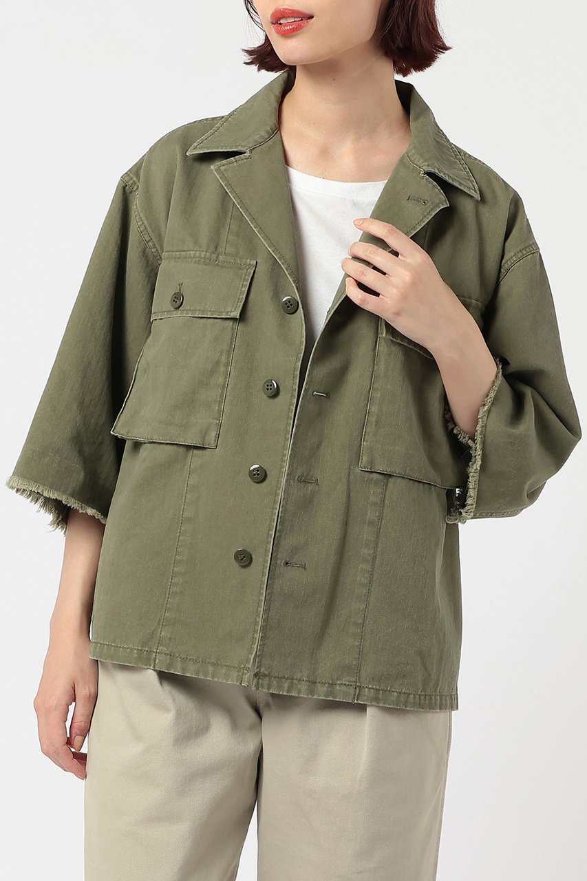 【ジェービーアタイア/J.B. ATTIRE】のPARIS UTILITY JACKET 人気、トレンドファッション・服の通販 founy(ファニー) 　ファッション　Fashion　レディースファッション　Fashion for Women　アウター　Coat / Outerwear Collection　レディースジャケット・軽アウター　Jackets　トップス・カットソー　Cut & Sew Tops　シャツ・ブラウス・オフィスカジュアル　Elegant Blouses & Button-Ups　カットオフ　Cut-Off Design　ショート　Short, Short Length　ジャケット　Jacket, Outerwear　スリーブ　Sleeve, Long Sleeve / Short Sleeve　バランス　Balance, Style Balance　パターン　Pattern, Design Print　フロント　Front, Front Design　ポケット　Pocket, Pocket Detail　other-4|ID: prp329100004369602 ipo3291000000032905177