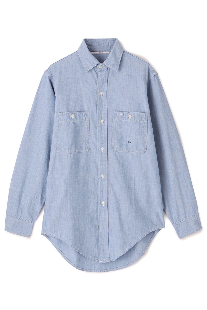 【ジェービーアタイア/J.B. ATTIRE】のRIVIERA CHAMBRAY SHIRT インテリア・キッズ・メンズ・レディースファッション・服の通販 founy(ファニー) 　ファッション　Fashion　レディースファッション　Fashion for Women　トップス・カットソー　Cut & Sew Tops　シャツ・ブラウス・オフィスカジュアル　Elegant Blouses & Button-Ups　おすすめ　Recommended / Our Picks　シャンブレー　Chambray, Denim-Like Fabric　スリーブ　Sleeve, Long Sleeve / Short Sleeve　ダブル　Double, Double-Breasted　デニム　Denim, Jeans Material　トリプル　Triple, Three Layers　フレンチ　French, French Style　メンズ　Men's, Menswear　ロング　Long, Long-Length　ワーク　Workwear, Utility Style　定番　Standard, Basic Item　BLUE|ID: prp329100004369610 ipo3291000000035474537