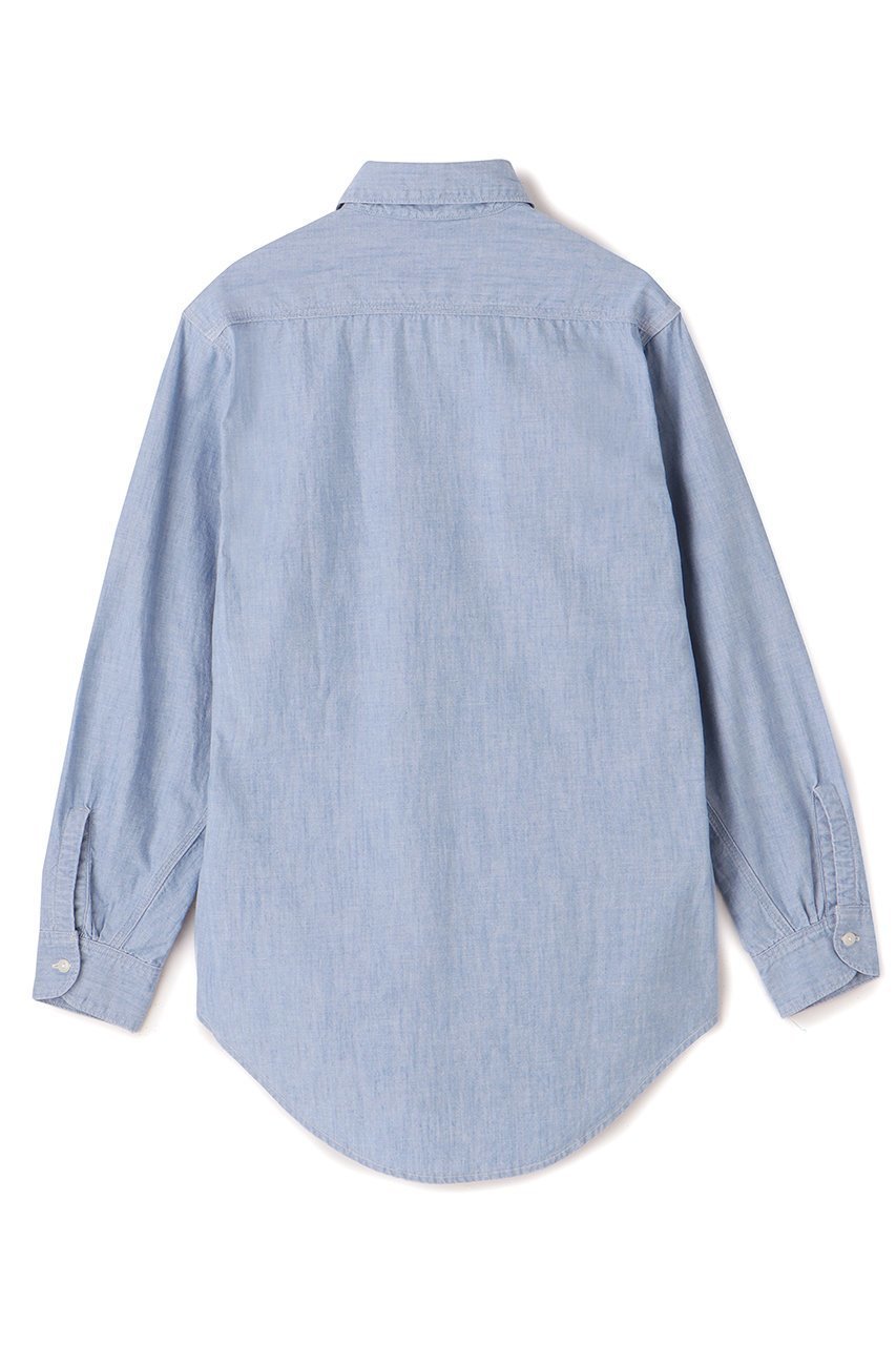 【ジェービーアタイア/J.B. ATTIRE】のRIVIERA CHAMBRAY SHIRT 人気、トレンドファッション・服の通販 founy(ファニー) 　ファッション　Fashion　レディースファッション　Fashion for Women　トップス・カットソー　Cut & Sew Tops　シャツ・ブラウス・オフィスカジュアル　Elegant Blouses & Button-Ups　おすすめ　Recommended / Our Picks　シャンブレー　Chambray, Denim-Like Fabric　スリーブ　Sleeve, Long Sleeve / Short Sleeve　ダブル　Double, Double-Breasted　デニム　Denim, Jeans Material　トリプル　Triple, Three Layers　フレンチ　French, French Style　メンズ　Men's, Menswear　ロング　Long, Long-Length　ワーク　Workwear, Utility Style　定番　Standard, Basic Item　other-2|ID: prp329100004369610 ipo3291000000035474538