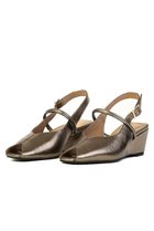 【ダニエラ アンド ジェマ/Daniella & GEMMA】のピープトゥバックベルトウエッジパンプス ブロンズ|ID: prp329100004369614 ipo3291000000035969115