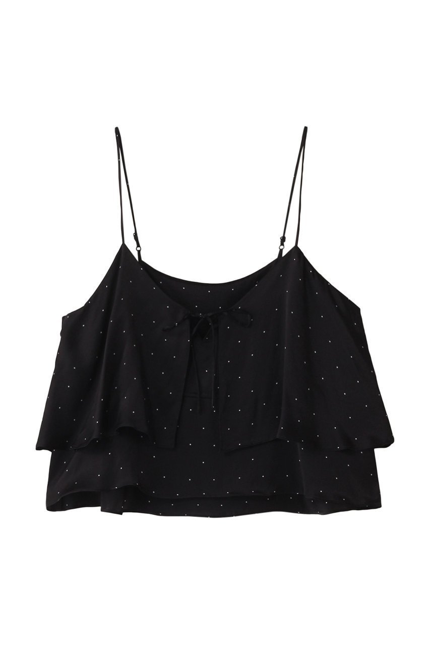 【ティッカ/TICCA】のシルク2wayビスチェ インテリア・キッズ・メンズ・レディースファッション・服の通販 founy(ファニー) 　ファッション　Fashion　レディースファッション　Fashion for Women　トップス・カットソー　Cut & Sew Tops　キャミソール&ノースリーブ　Camisoles & Sleeveless Tops　シャツ・ブラウス・オフィスカジュアル　Elegant Blouses & Button-Ups　ビスチェ　Bustiers & Corset Tops / Layered Bustier Style　おすすめ　Recommended / Our Picks　とろみ　Fluid, Flowy Fabric　コンパクト　Compact, Small Size　コンビネゾン　Jumpsuit, All-in-One　シルク　Silk, 100% Silk　ドレープ　Drape, Draping Fabric　ノースリーブ　Sleeveless, No-Sleeve　ビスチェ　Bustier, Corset Top　プリント　Print, Printed Pattern　エレガント 上品　Elegant　ブラックドット|ID: prp329100004372494 ipo3291000000032863525