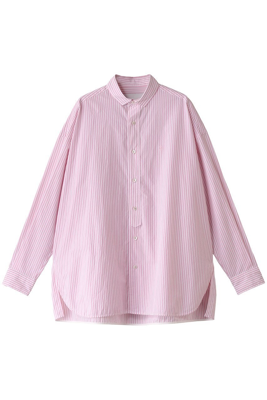 【ティッカ/TICCA】の【UNISEX】ハーブスクエアビッグシャツ インテリア・キッズ・メンズ・レディースファッション・服の通販 founy(ファニー) 　ファッション　Fashion　レディースファッション　WOMEN　トップス・カットソー　Tops/Tshirt　シャツ/ブラウス　Shirts/Blouses　2025年　2025　2025春夏・S/S　Ss,Spring/Summer,2025　ユニセックス　Unisex　スリーブ　Sleeve　ロング　Long　夏　Summer　定番　Standard　春　Spring　S/S・春夏　Ss・Spring/Summer　ピンクストライプ|ID: prp329100004372496 ipo3291000000030558029