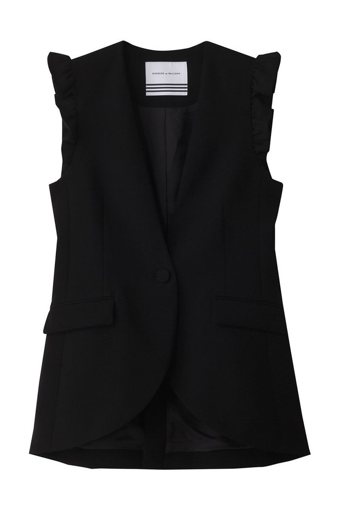 【ボーダーズ アット バルコニー/BORDERS at BALCONY】のフリルショルダージレ インテリア・キッズ・メンズ・レディースファッション・服の通販 founy(ファニー) https://founy.com/ ファッション Fashion レディースファッション WOMEN アウター Coat Outerwear ジャケット Jackets ショルダー Shoulder ジャケット Jacket フリル Frills ベスト Vest マニッシュ Mannish |ID: prp329100004372498 ipo3291000000030558035