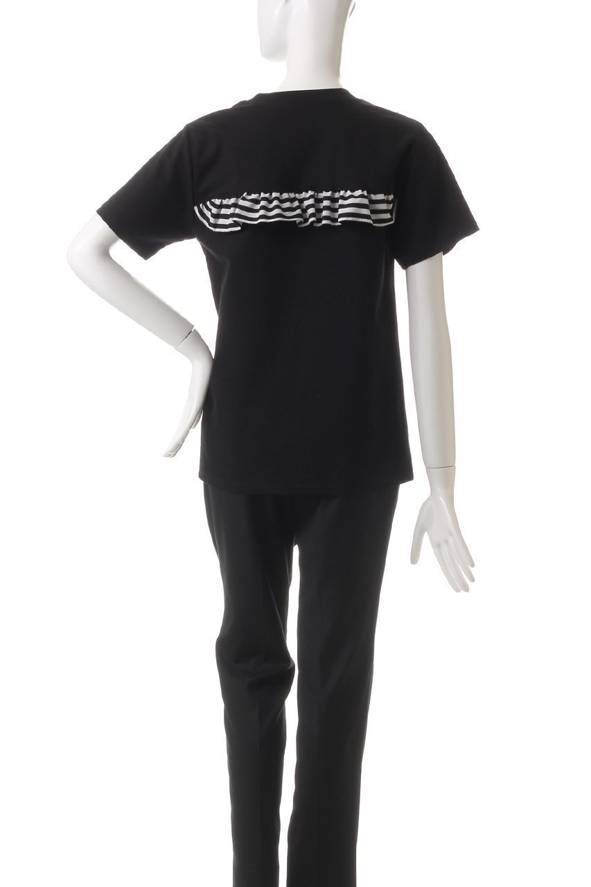 【ボーダーズ アット バルコニー/BORDERS at BALCONY】のバックフリルTシャツ 人気、トレンドファッション・服の通販 founy(ファニー) 　ファッション　Fashion　レディースファッション　WOMEN　トップス・カットソー　Tops/Tshirt　シャツ/ブラウス　Shirts/Blouses　ロング / Tシャツ　T-Shirts　カットソー　Cut and Sewn　ショート　Short　シンプル　Simple　スリーブ　Sleeve　フェミニン　Feminine　フリル　Frills　ボーダー　Border　NEW・新作・新着・新入荷　New Arrivals　other-4|ID: prp329100004372505 ipo3291000000031336325