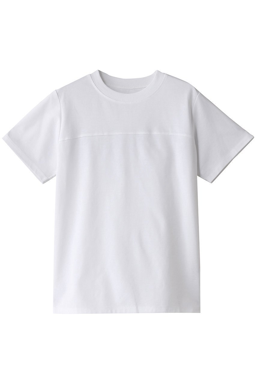 【ボーダーズ アット バルコニー/BORDERS at BALCONY】のバックフリルTシャツ インテリア・キッズ・メンズ・レディースファッション・服の通販 founy(ファニー) 　ファッション　Fashion　レディースファッション　Fashion for Women　トップス・カットソー　Cut & Sew Tops　シャツ・ブラウス・オフィスカジュアル　Elegant Blouses & Button-Ups　ロングTシャツ・Tシャツ　Longline T-Shirts & Tees　カットソー・ベーシックTシャツ　Cut-and-Sewn Tops / Stretch Tees & Basics　ショート　Short, Short Length　シンプル　Simple, Minimal　スリーブ　Sleeve, Long Sleeve / Short Sleeve　フェミニン　Feminine, Girly　フリル　Frill, Ruffle　ボーダー　Border, Stripe　ホワイト|ID: prp329100004372505 ipo3291000000032848123