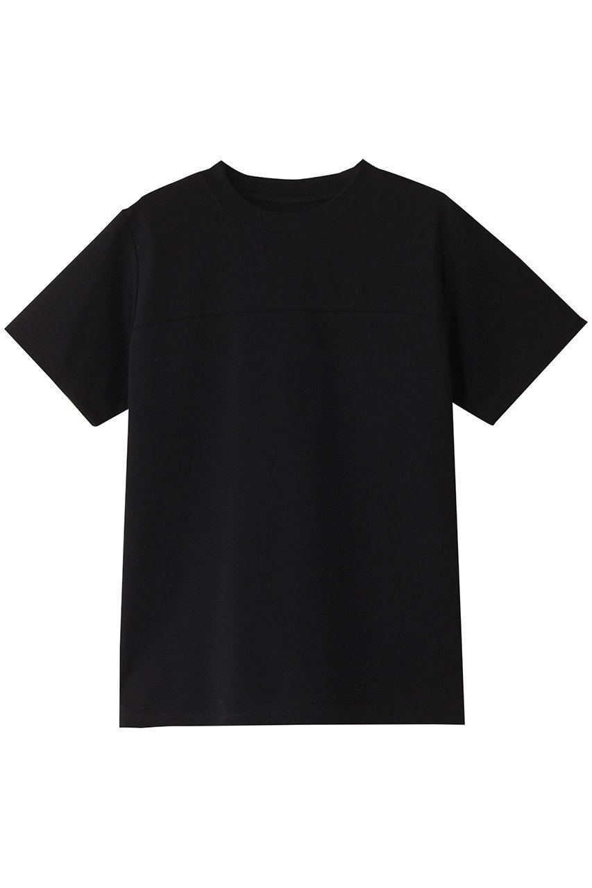 【ボーダーズ アット バルコニー/BORDERS at BALCONY】のバックフリルTシャツ インテリア・キッズ・メンズ・レディースファッション・服の通販 founy(ファニー) 　ファッション　Fashion　レディースファッション　Fashion for Women　トップス・カットソー　Cut & Sew Tops　シャツ・ブラウス・オフィスカジュアル　Elegant Blouses & Button-Ups　ロングTシャツ・Tシャツ　Longline T-Shirts & Tees　カットソー・ベーシックTシャツ　Cut-and-Sewn Tops / Stretch Tees & Basics　ショート　Short, Short Length　シンプル　Simple, Minimal　スリーブ　Sleeve, Long Sleeve / Short Sleeve　フェミニン　Feminine, Girly　フリル　Frill, Ruffle　ボーダー　Border, Stripe　ブラック|ID: prp329100004372505 ipo3291000000032848128