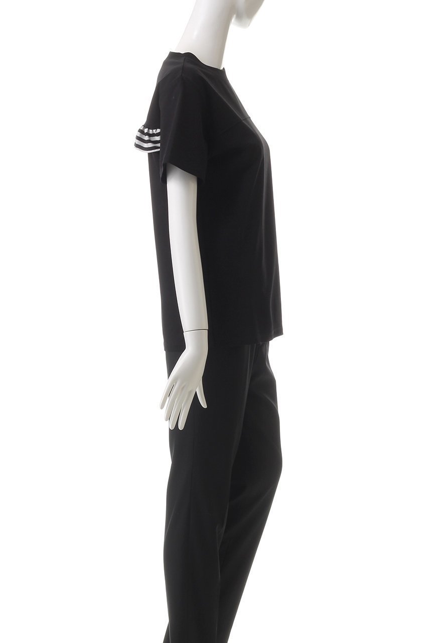 【ボーダーズ アット バルコニー/BORDERS at BALCONY】のバックフリルTシャツ 人気、トレンドファッション・服の通販 founy(ファニー) 　ファッション　Fashion　レディースファッション　Fashion for Women　トップス・カットソー　Cut & Sew Tops　シャツ・ブラウス・オフィスカジュアル　Elegant Blouses & Button-Ups　ロングTシャツ・Tシャツ　Longline T-Shirts & Tees　カットソー・ベーシックTシャツ　Cut-and-Sewn Tops / Stretch Tees & Basics　ショート　Short, Short Length　シンプル　Simple, Minimal　スリーブ　Sleeve, Long Sleeve / Short Sleeve　フェミニン　Feminine, Girly　フリル　Frill, Ruffle　ボーダー　Border, Stripe　other-3|ID: prp329100004372505 ipo3291000000032848137