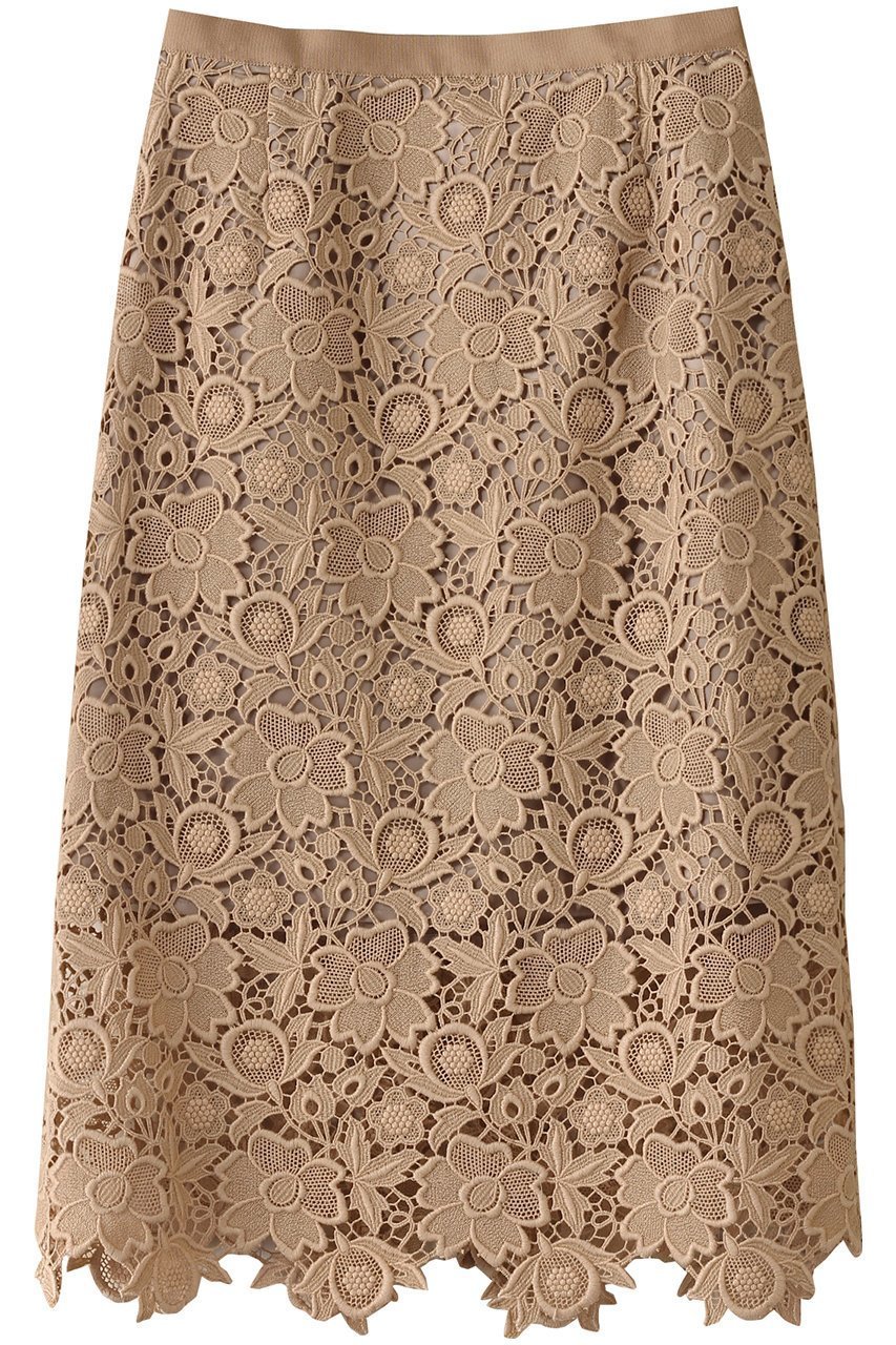 【オブリオ/AUBRIOT】のフラワーレース ペンシルスカート インテリア・キッズ・メンズ・レディースファッション・服の通販 founy(ファニー) 　ファッション　Fashion　レディースファッション　Fashion for Women　スカート　Skirts　エレガント 上品　Elegant　クラシック　Classic, Timeless Style　ケミカル　Chemical, Chemical Wash　フラワー　Flower, Floral　ペンシル　Pencil, Pencil Skirt　モダン　Modern, Contemporary　モチーフ　Motif, Design Theme　レース　Lace, Lace Fabric　ベージュ|ID: prp329100004372506 ipo3291000000035355778