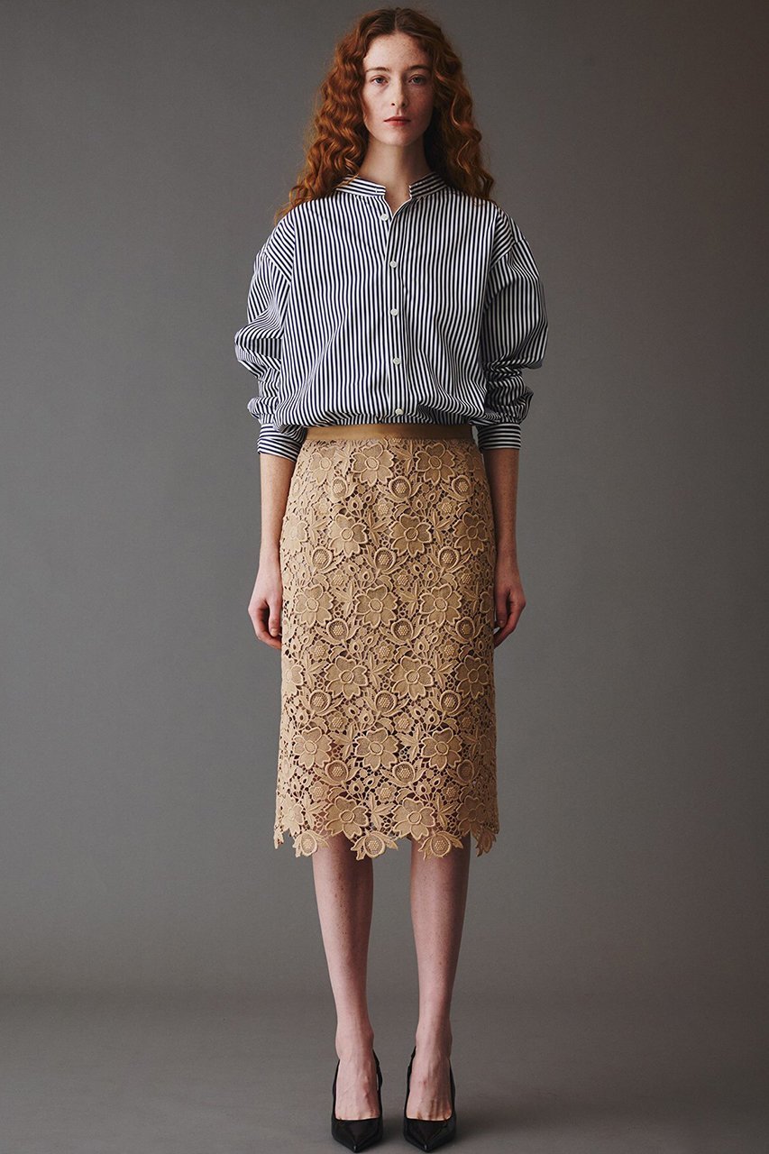 【オブリオ/AUBRIOT】のフラワーレース ペンシルスカート 人気、トレンドファッション・服の通販 founy(ファニー) 　ファッション　Fashion　レディースファッション　Fashion for Women　スカート　Skirts　エレガント 上品　Elegant　クラシック　Classic, Timeless Style　ケミカル　Chemical, Chemical Wash　フラワー　Flower, Floral　ペンシル　Pencil, Pencil Skirt　モダン　Modern, Contemporary　モチーフ　Motif, Design Theme　レース　Lace, Lace Fabric　other-8|ID: prp329100004372506 ipo3291000000035355791