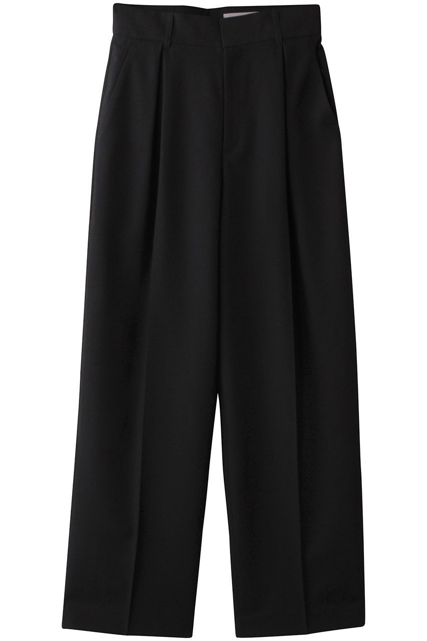 【オブリオ/AUBRIOT】のイタリアンウール タックテーパードパンツ インテリア・キッズ・メンズ・レディースファッション・服の通販 founy(ファニー) 　ファッション　Fashion　レディースファッション　Fashion for Women　パンツ　Pants & Trousers　イタリア　Italy　クラシック　Classic, Timeless Style　シルク　Silk, 100% Silk　テクスチャー　Texture, Textured Fabric　ラグジュアリー　Luxury, Elegant　リラックス　Relax, Relaxed Fit　ネイビー|ID: prp329100004372509 ipo3291000000036907271