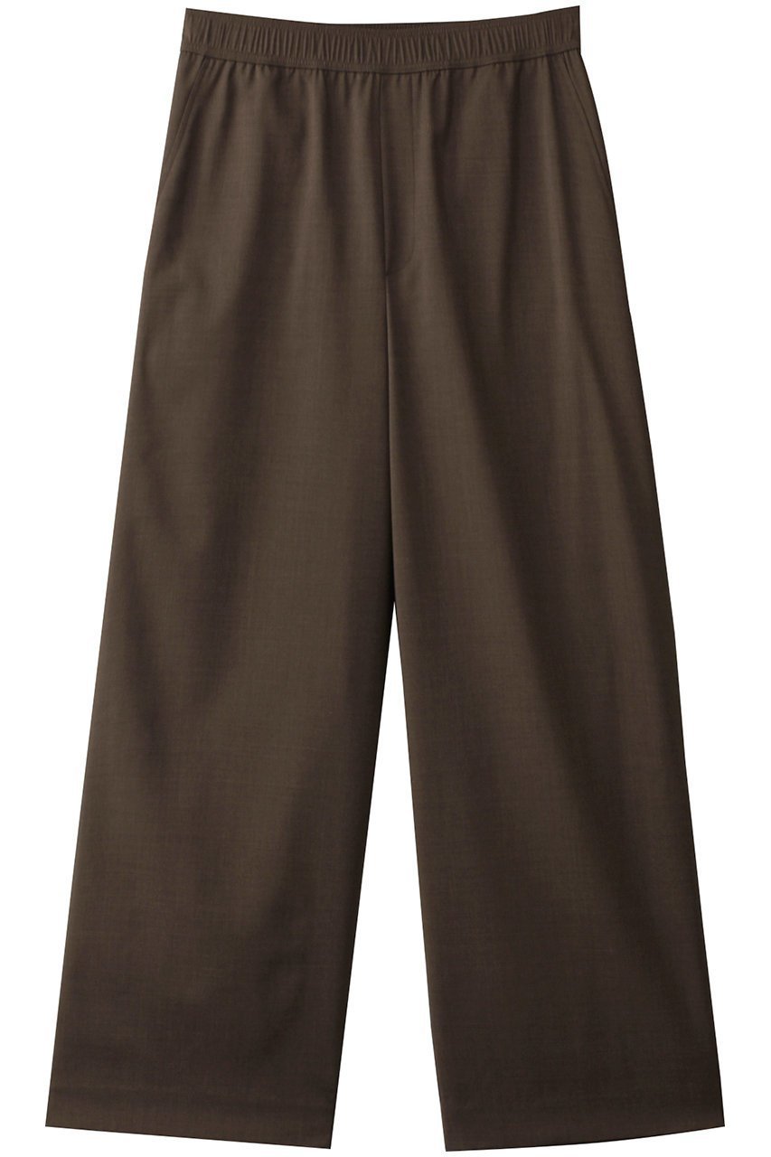 【オブリオ/AUBRIOT】のウーステッド ワイドレッグパンツ インテリア・キッズ・メンズ・レディースファッション・服の通販 founy(ファニー) 　ファッション　Fashion　レディースファッション　Fashion for Women　パンツ　Pants & Trousers　なめらか　Smooth, Silky Texture　イタリア　Italy　コンパクト　Compact, Small Size　スーツ　Suit, Formalwear　フィット　Fit, Slim Fit　リラックス　Relax, Relaxed Fit　ワイド　Wide, Wide Fit　ブラウン|ID: prp329100004372510 ipo3291000000036225136