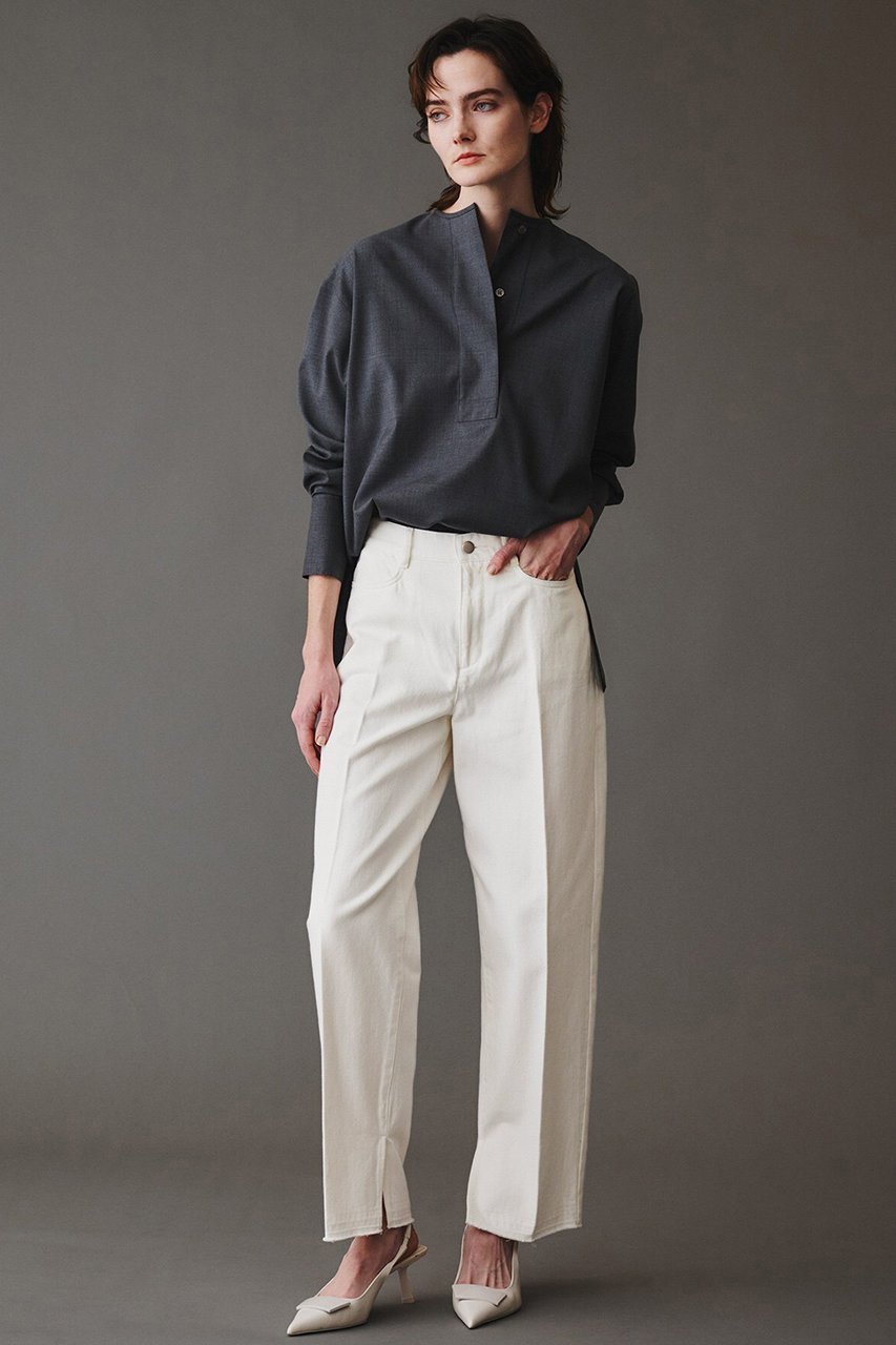 【オブリオ/AUBRIOT】のカットデニムパンツ 人気、トレンドファッション・服の通販 founy(ファニー) 　ファッション　Fashion　レディースファッション　Ladies' Fashion Online　パンツ　Pants & Trousers　デニムパンツ　Denim Jeans & Pants　クラシック　Classic　シンプル　Simple　スリット　Slit　デニム　Denim　トレンド　Trend　モダン　Modern　ヴィンテージ　Vintage　エレガント 上品　Elegant　再入荷　Restock/Back In Stock/Re Arrival　日本製　Made In Japan　other-8|ID: prp329100004372511 ipo3291000000032694508
