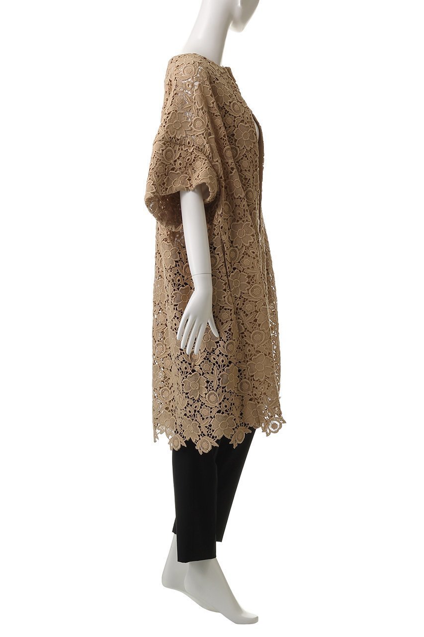 【オブリオ/AUBRIOT】のフラワーレース トッパーコート 人気、トレンドファッション・服の通販 founy(ファニー) 　ファッション　Fashion　レディースファッション　Fashion for Women　アウター　Coat / Outerwear Collection　コート・ロングコート・ピーコート　Long Coats, Peacoats & More　ケミカル　Chemical, Chemical Wash　コンパクト　Compact, Small Size　ショート　Short, Short Length　スリーブ　Sleeve, Long Sleeve / Short Sleeve　トッパー　Topper, Light Cardigan　フォルム　Silhouette, Form　フラワー　Flower, Floral　モダン　Modern, Contemporary　モチーフ　Motif, Design Theme　レース　Lace, Lace Fabric　再入荷　Restock / Back in Stock　other-3|ID: prp329100004372512 ipo3291000000035931811