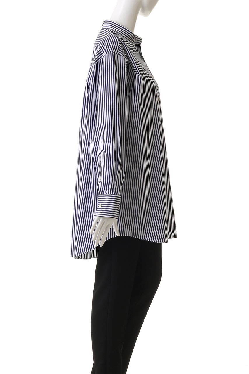 【オブリオ/AUBRIOT】のファインブロード バンドカラーシャツ 人気、トレンドファッション・服の通販 founy(ファニー) 　ファッション　Fashion　レディースファッション　Fashion for Women　トップス・カットソー　Cut & Sew Tops　シャツ・ブラウス・オフィスカジュアル　Elegant Blouses & Button-Ups　なめらか　Smooth, Silky Texture　シンプル　Simple, Minimal　スリーブ　Sleeve, Long Sleeve / Short Sleeve　ドレープ　Drape, Draping Fabric　ベーシック　Basic, Essential　メンズ　Men's, Menswear　ロング　Long, Long-Length　エレガント 上品　Elegant　定番　Standard, Basic Item　other-3|ID: prp329100004372514 ipo3291000000035822864