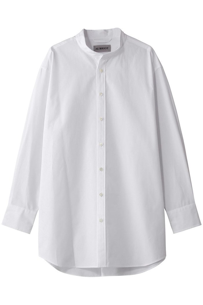 【オブリオ/AUBRIOT】のファインブロード バンドカラーシャツ インテリア・キッズ・メンズ・レディースファッション・服の通販 founy(ファニー) https://founy.com/ ファッション Fashion レディースファッション Fashion for Women トップス・カットソー Cut & Sew Tops シャツ・ブラウス・オフィスカジュアル Elegant Blouses & Button-Ups なめらか Smooth, Silky Texture シンプル Simple, Minimal スリーブ Sleeve, Long Sleeve / Short Sleeve ドレープ Drape, Draping Fabric ベーシック Basic, Essential メンズ Men's, Menswear ロング Long, Long-Length エレガント 上品 Elegant 定番 Standard, Basic Item |ID: prp329100004372514 ipo3291000000036397527