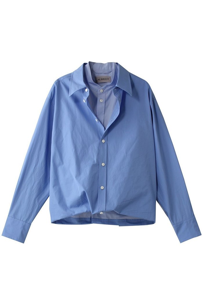 【オブリオ/AUBRIOT】のバイカラーレイヤードシャツ インテリア・キッズ・メンズ・レディースファッション・服の通販 founy(ファニー) https://founy.com/ ファッション Fashion レディースファッション Fashion for Women トップス・カットソー Cut & Sew Tops シャツ・ブラウス・オフィスカジュアル Elegant Blouses & Button-Ups クラシック Classic, Timeless Style スリーブ Sleeve, Long Sleeve / Short Sleeve ドッキング Docking, Mixed Material メンズ Men's, Menswear ロング Long, Long-Length |ID: prp329100004372515 ipo3291000000036071412