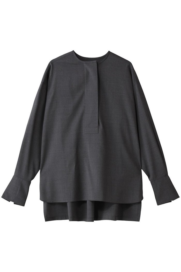 【オブリオ/AUBRIOT】のウーステッド プルオーバーシャツ インテリア・キッズ・メンズ・レディースファッション・服の通販 founy(ファニー) https://founy.com/ ファッション Fashion レディースファッション Fashion for Women トップス・カットソー Cut & Sew Tops シャツ・ブラウス・オフィスカジュアル Elegant Blouses & Button-Ups カジュアルプルオーバー・ニットトップス Pullovers & Knit Tops / Casual Pullovers なめらか Smooth, Silky Texture イタリア Italy コンパクト Compact, Small Size スリーブ Sleeve, Long Sleeve / Short Sleeve スーツ Suit, Formalwear モダン Modern, Contemporary ロング Long, Long-Length |ID: prp329100004372518 ipo3291000000036395371