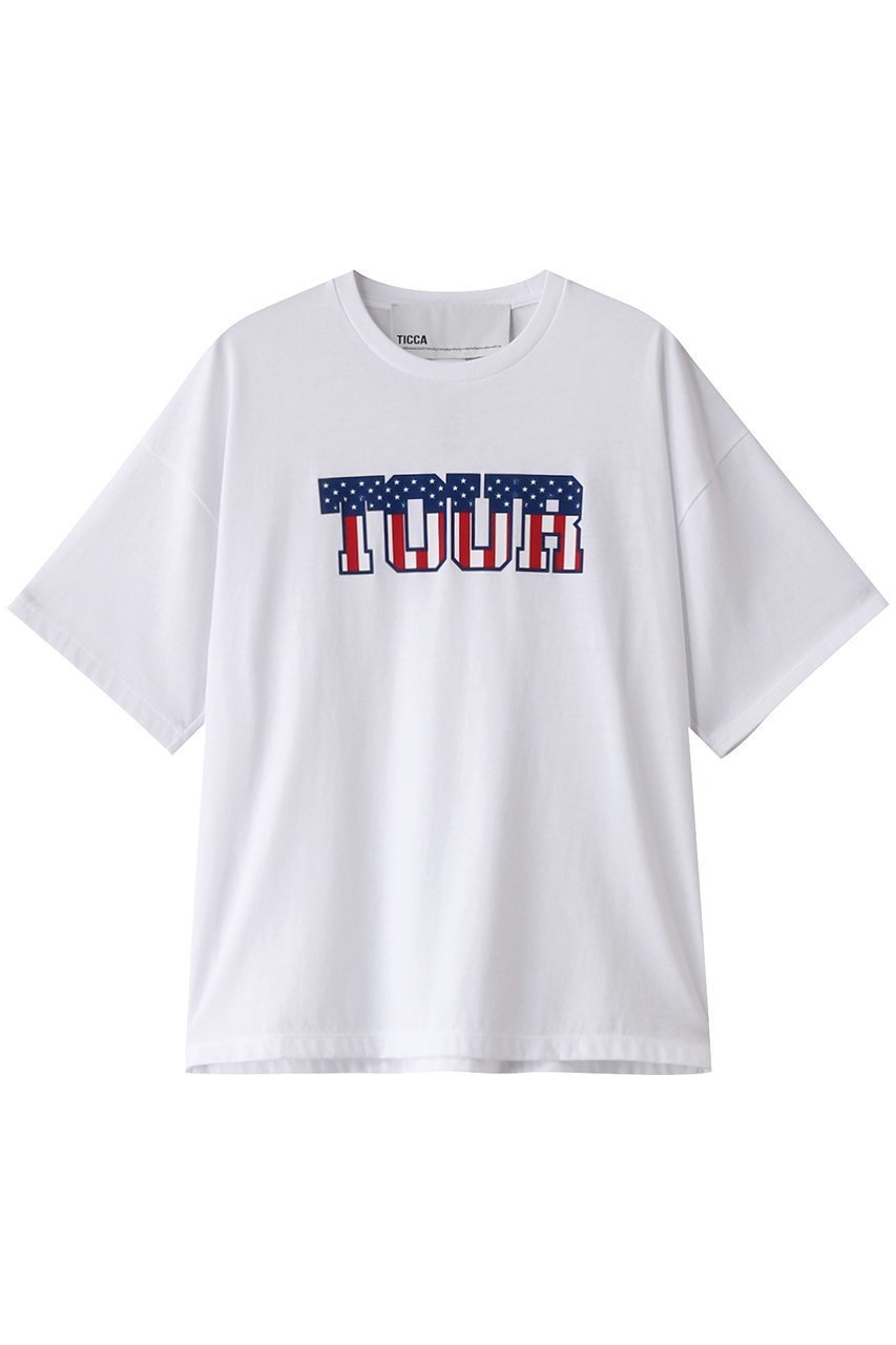 【ティッカ/TICCA】のTOURTシャツ 人気、トレンドファッション・服の通販 founy(ファニー) 　ファッション　Fashion　レディースファッション　WOMEN　トップス・カットソー　Tops/Tshirt　シャツ/ブラウス　Shirts/Blouses　ロング / Tシャツ　T-Shirts　カットソー　Cut and Sewn　春　Spring　今季　This Season　吸水　Water Absorption　ショート　Short　スリーブ　Sleeve　バランス　Balance　プリント　Print　モチーフ　Motif　リラックス　Relax　S/S・春夏　Ss・Spring/Summer　夏　Summer　小旅行　Trip　エレガント 上品　Elegant　2025年　2025　2025春夏・S/S　Ss,Spring/Summer,2025　 other-1|ID: prp329100004372525 ipo3291000000030558114