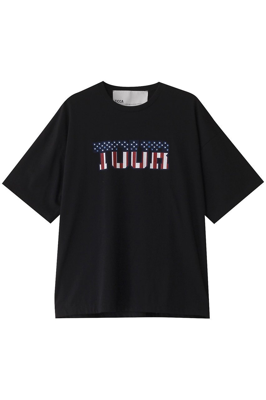 【ティッカ/TICCA】のTOURTシャツ インテリア・キッズ・メンズ・レディースファッション・服の通販 founy(ファニー) 　ファッション　Fashion　レディースファッション　WOMEN　トップス・カットソー　Tops/Tshirt　シャツ/ブラウス　Shirts/Blouses　ロング / Tシャツ　T-Shirts　カットソー　Cut and Sewn　春　Spring　今季　This Season　吸水　Water Absorption　ショート　Short　スリーブ　Sleeve　バランス　Balance　プリント　Print　モチーフ　Motif　リラックス　Relax　S/S・春夏　Ss・Spring/Summer　夏　Summer　小旅行　Trip　エレガント 上品　Elegant　2025年　2025　2025春夏・S/S　Ss,Spring/Summer,2025　ブラック|ID: prp329100004372525 ipo3291000000030558117